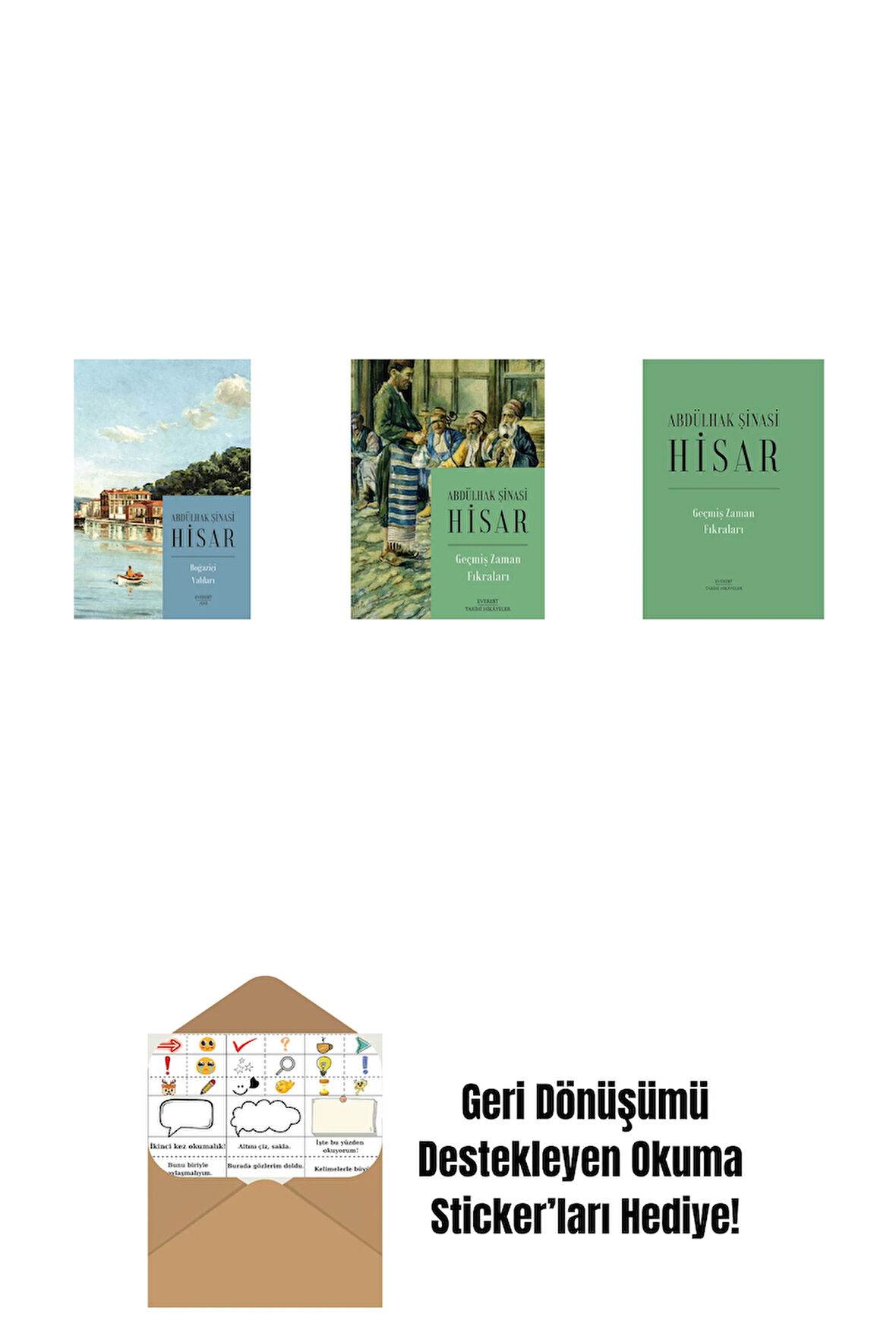 Boğaziçi Yalıları (Kitap Boy) + Geçmiş Zaman Fıkraları + Geçmiş Zaman  Fıkraları (Ciltli) + Okuma Sticker'ları