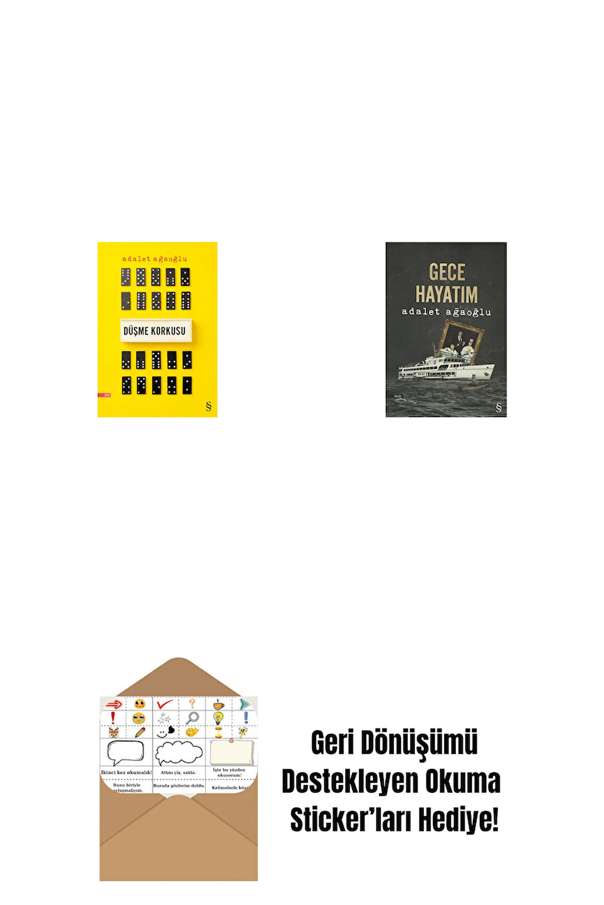 Düşme Korkusu + Gece Hayatım + Okuma Sticker'ları