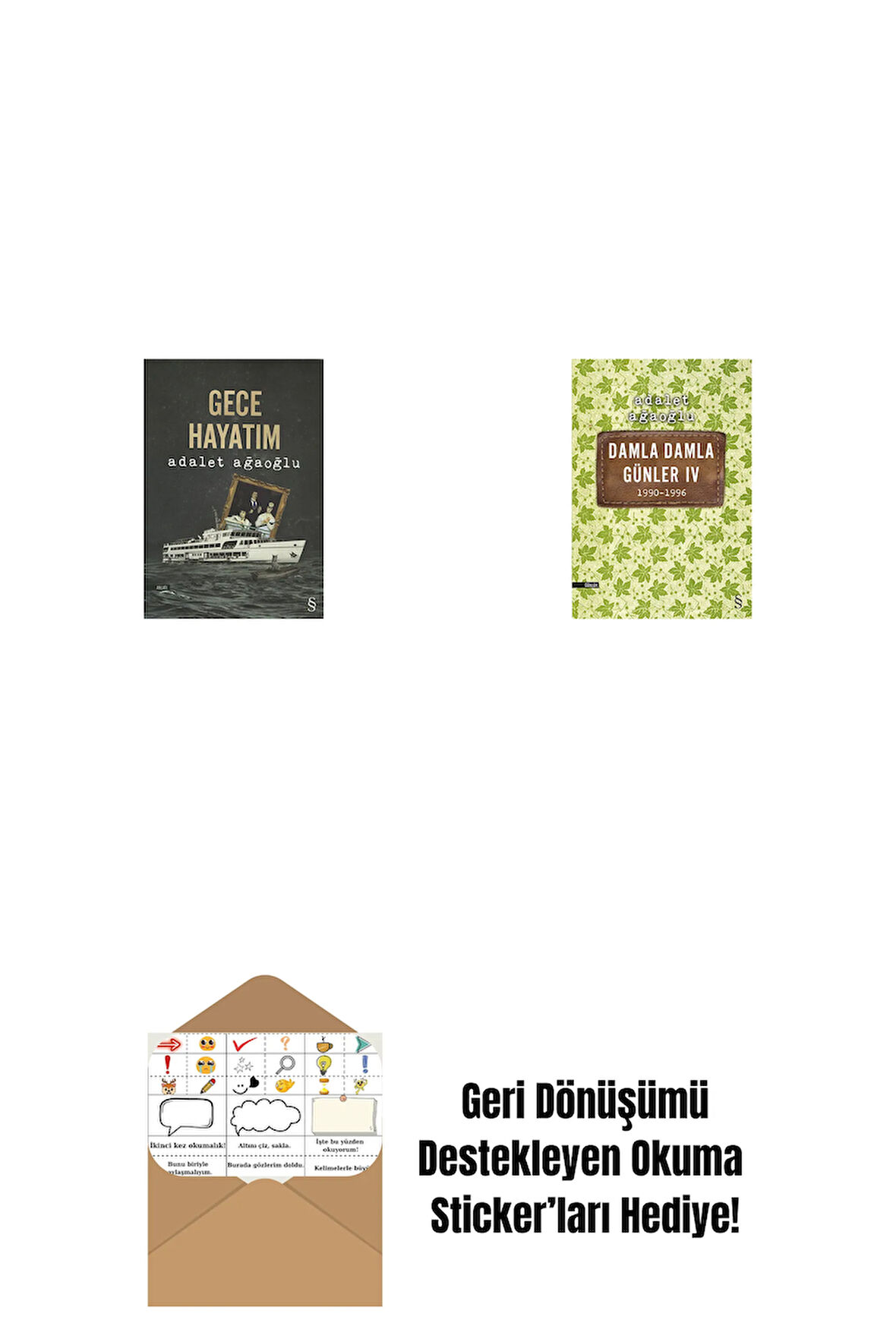 Gece Hayatım + Damla Damla Günler 4 + Okuma Sticker'ları