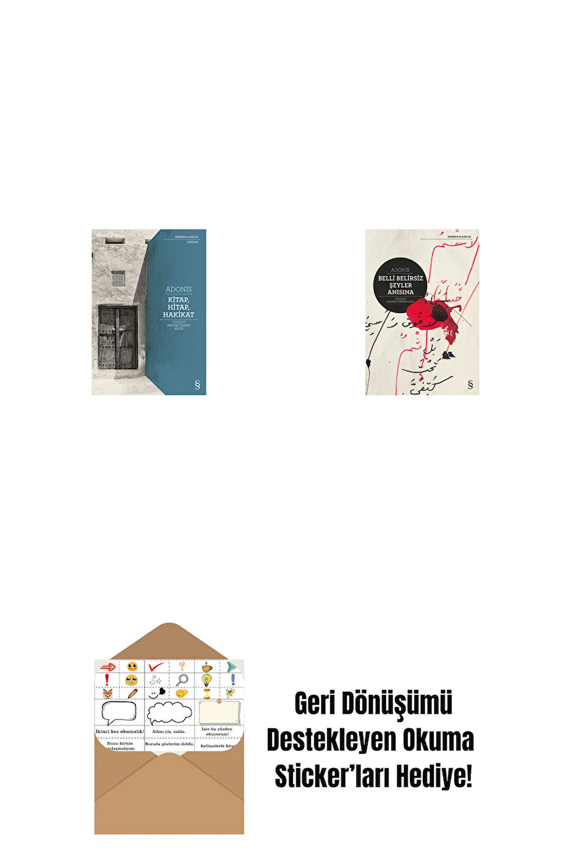 Kitap, Hitap, Hakikat + Belli Belirsiz Şeyler Anısına + Okuma Sticker'ları