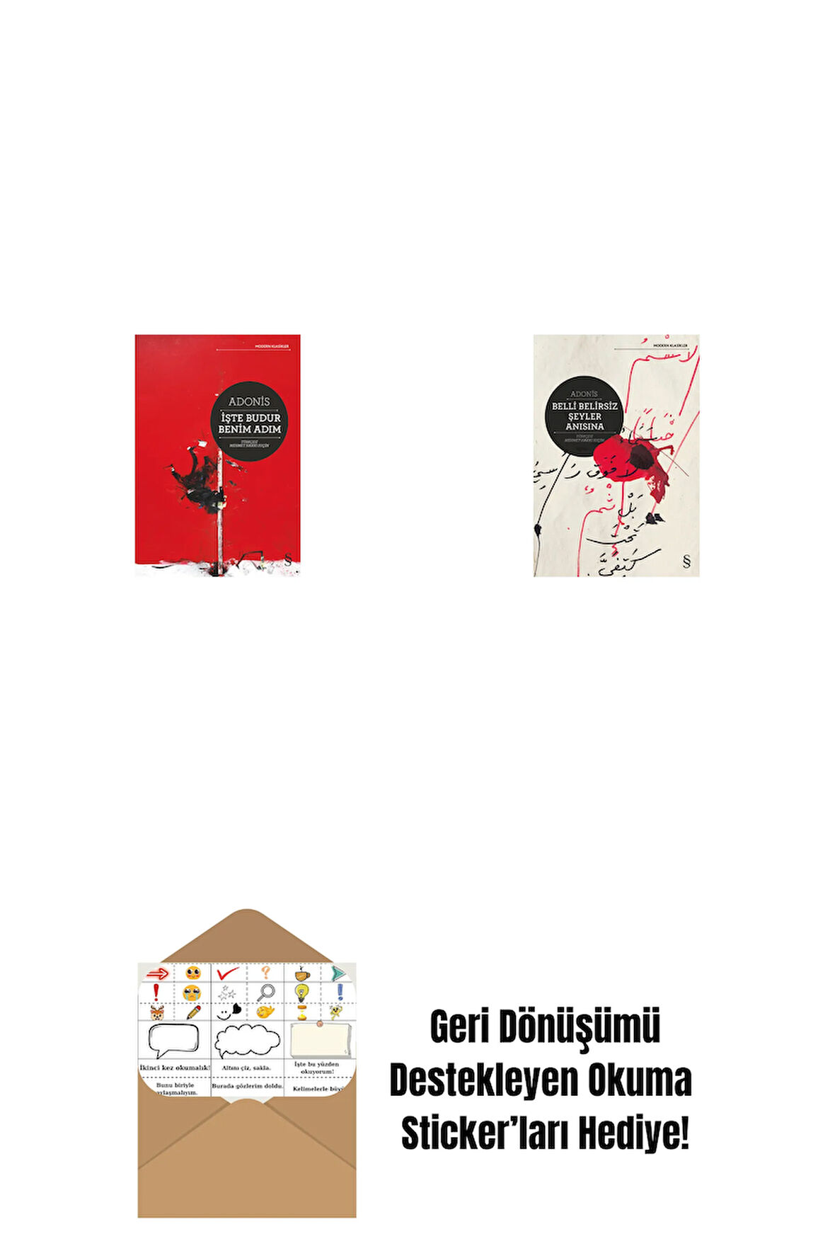 İşte Budur Benim Adım + Belli Belirsiz Şeyler Anısına + Okuma Sticker'ları