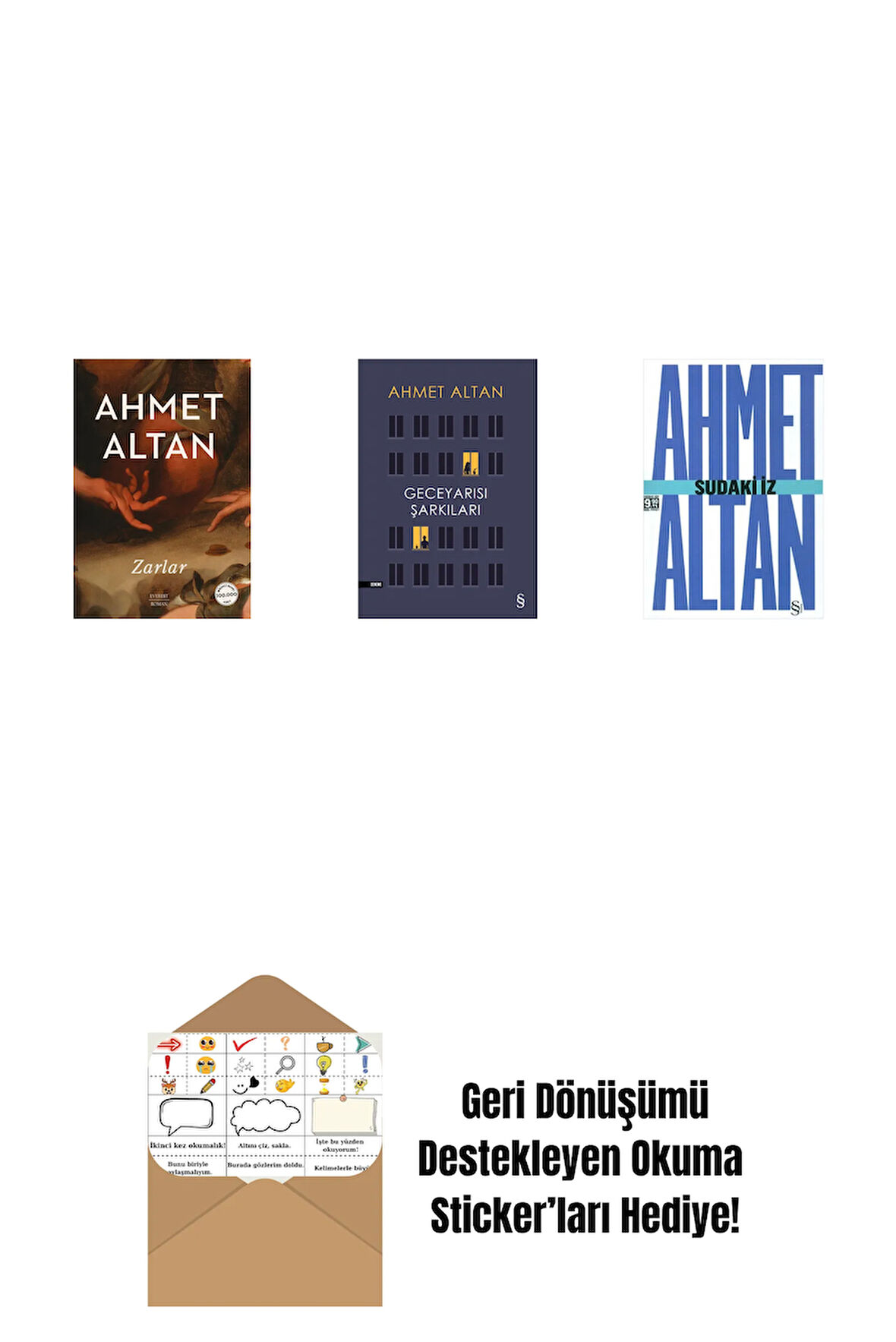 Zarlar + Geceyarısı Şarkıları + Sudaki İz (Cep Boy) + Okuma Sticker'ları