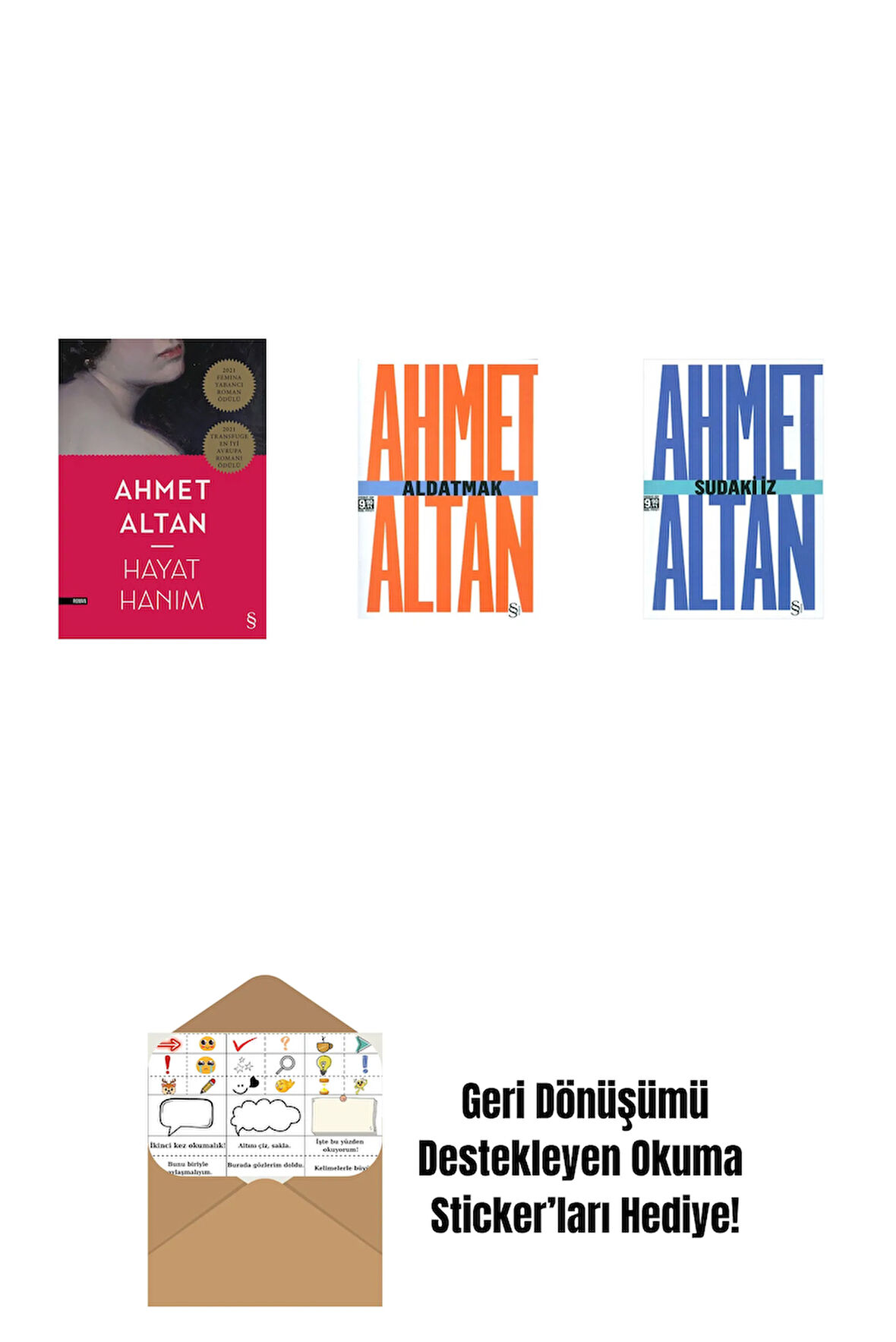 Hayat Hanım + Aldatmak - Yalnızlığın Özel Tarihi (Cep Boy) + Sudaki İz (Cep Boy) + Okuma Sticker'ları