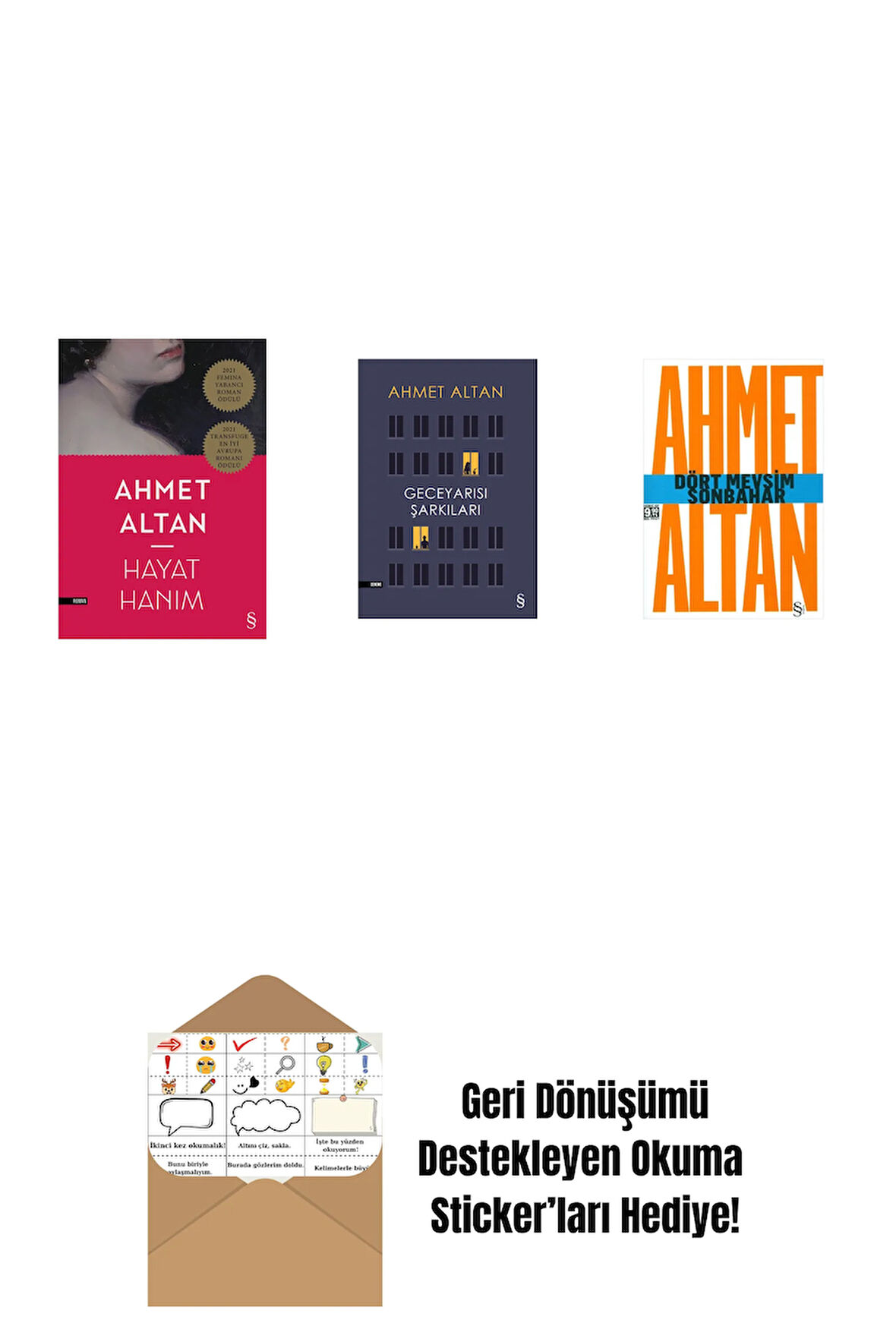 Hayat Hanım + Geceyarısı Şarkıları + Dört Mevsim Sonbahar/Tehlikeli Masallar (Cep Boy) + Okuma Sticker'ları