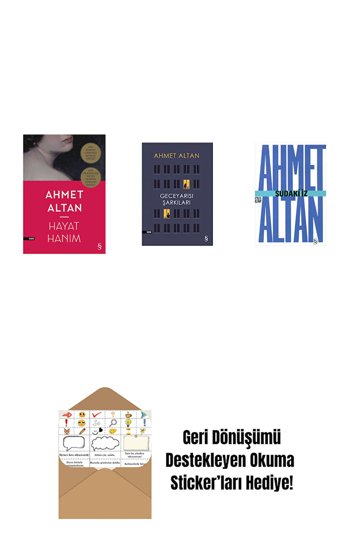 Hayat Hanım + Geceyarısı Şarkıları + Sudaki İz (Cep Boy) + Okuma Sticker'ları