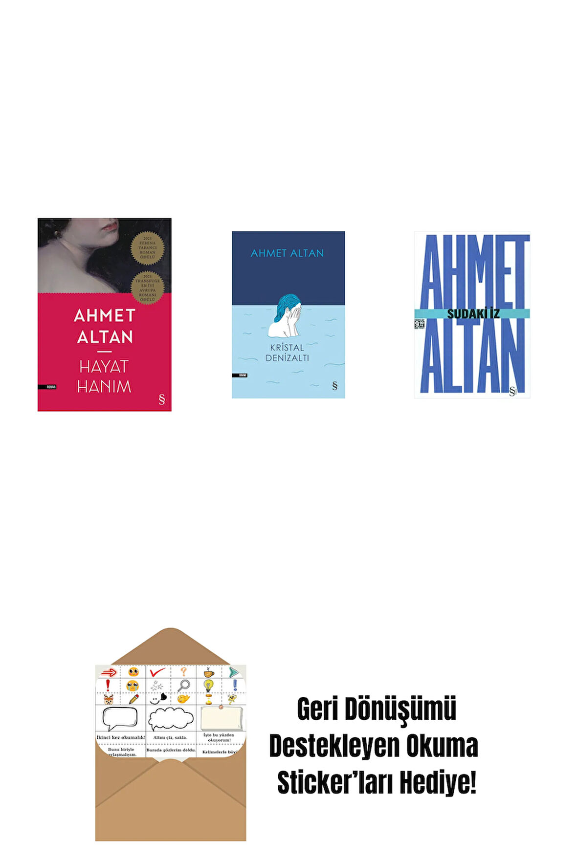 Hayat Hanım + Kristal Denizaltı + Sudaki İz (Cep Boy) + Okuma Sticker'ları