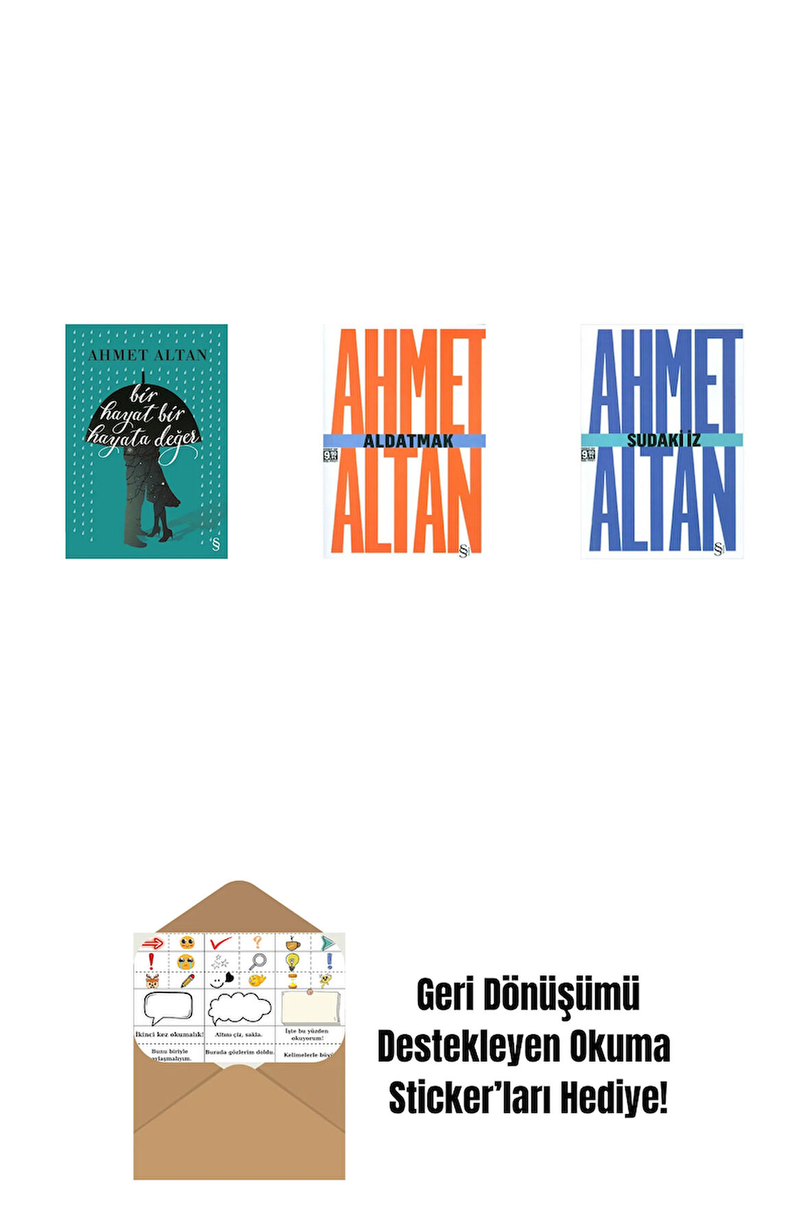 Bir Hayat Bir Hayata Değer + Aldatmak - Yalnızlığın Özel Tarihi (Cep Boy) + Sudaki İz (Cep Boy) + Okuma Sticker'ları
