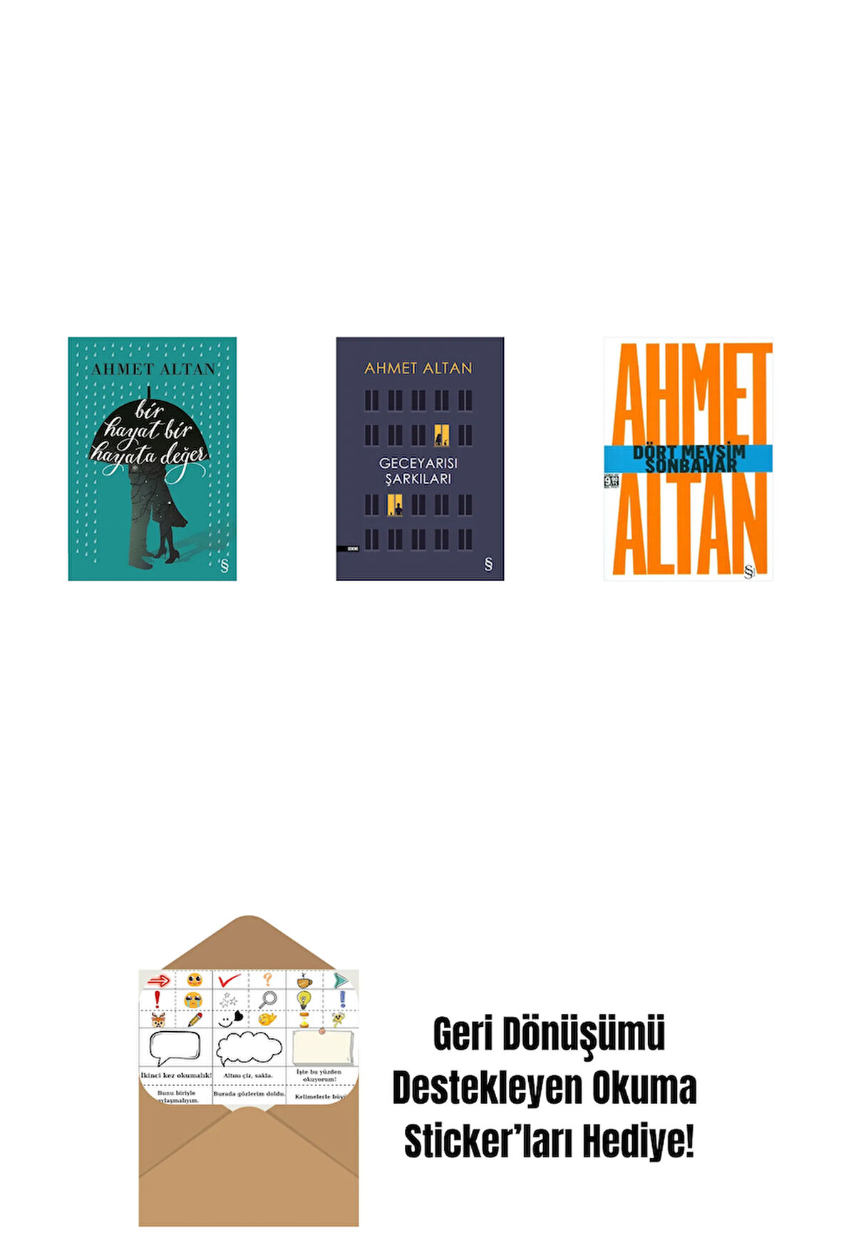 Bir Hayat Bir Hayata Değer + Geceyarısı Şarkıları + Dört Mevsim Sonbahar/Tehlikeli Masallar (Cep Boy) + Okuma Sticker'ları