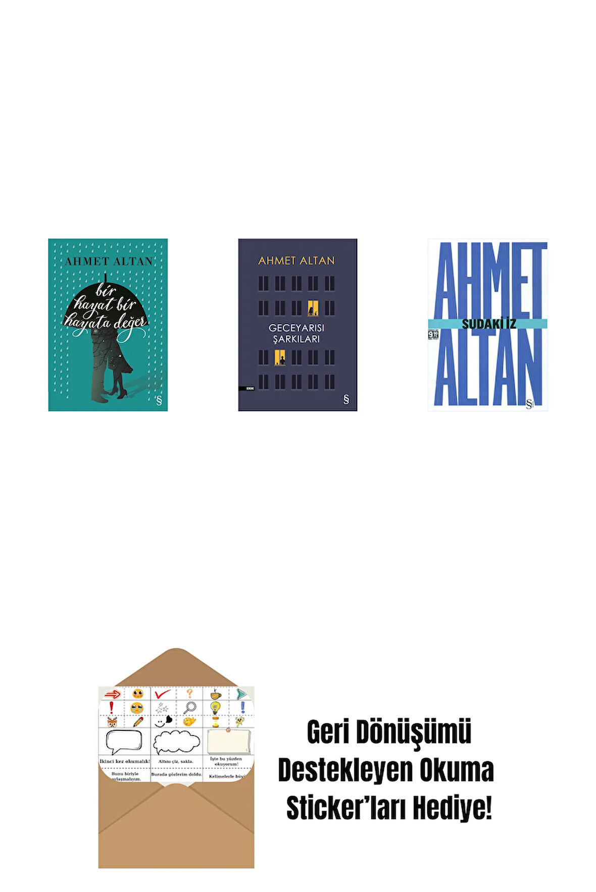 Bir Hayat Bir Hayata Değer + Geceyarısı Şarkıları + Sudaki İz (Cep Boy) + Okuma Sticker'ları