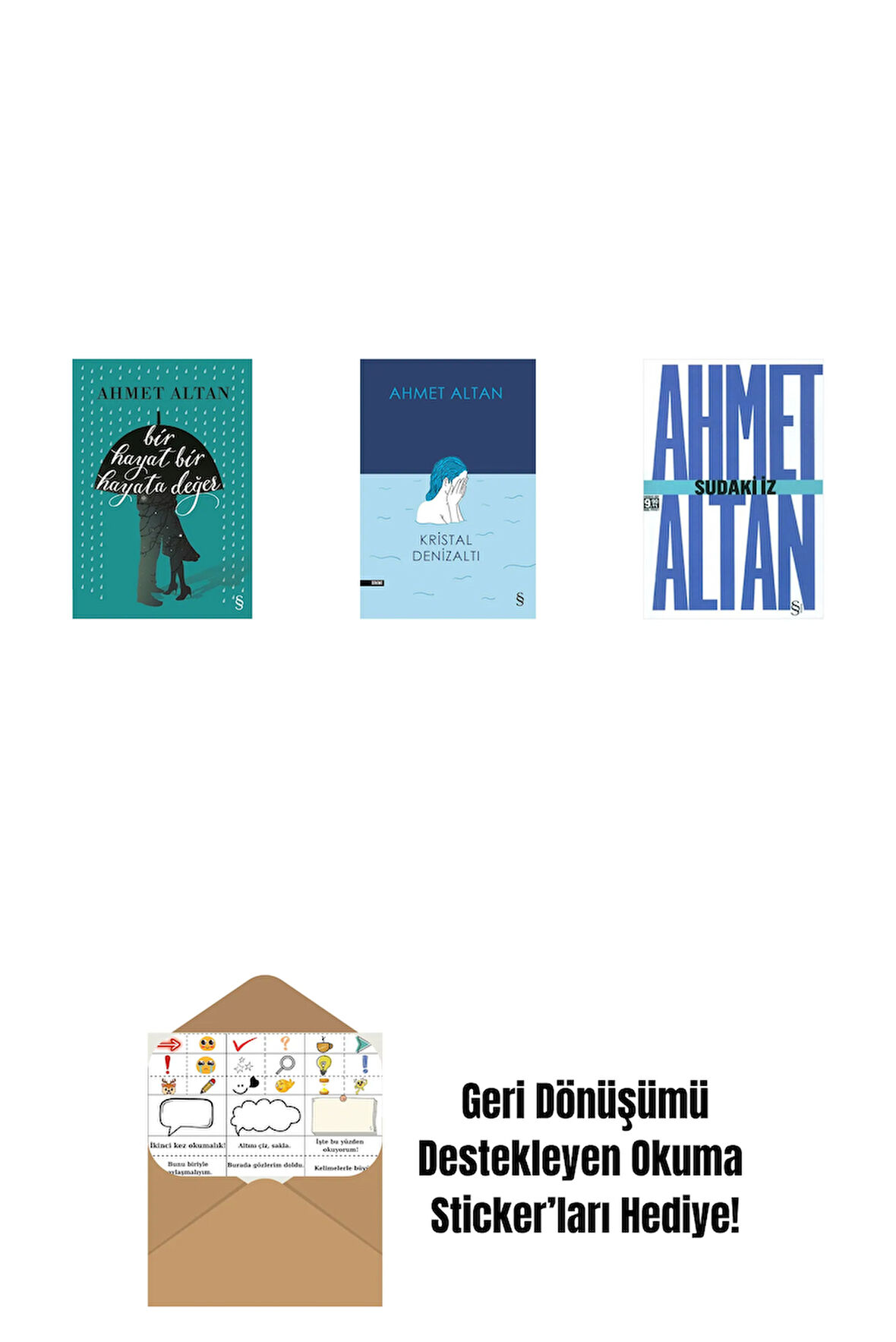 Bir Hayat Bir Hayata Değer + Kristal Denizaltı + Sudaki İz (Cep Boy) + Okuma Sticker'ları