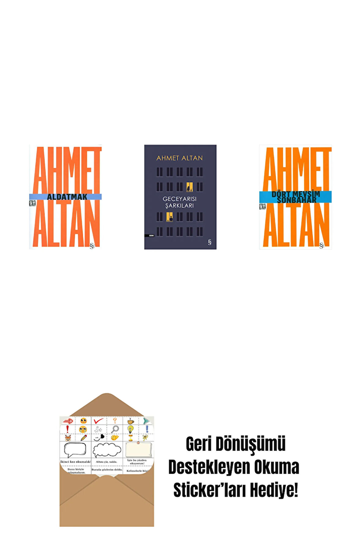 Aldatmak - Yalnızlığın Özel Tarihi (Cep Boy) + Geceyarısı Şarkıları + Dört Mevsim Sonbahar/Tehlikeli Masallar (Cep Boy) + Okuma Sticker'ları