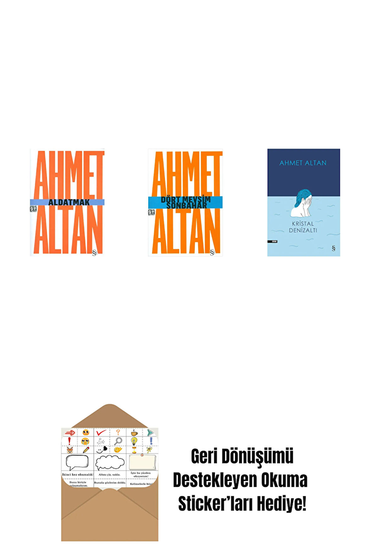 Aldatmak - Yalnızlığın Özel Tarihi (Cep Boy) + Dört Mevsim Sonbahar/Tehlikeli Masallar (Cep Boy) + Kristal Denizaltı + Okuma Sticker'ları