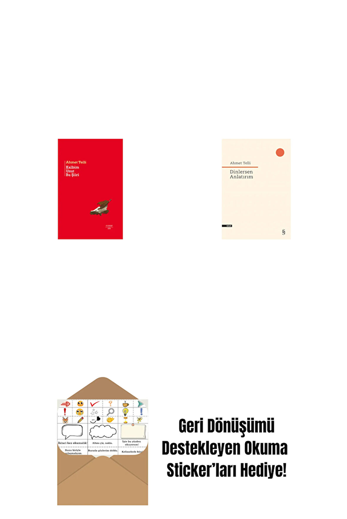 Kalbim Unut Bu Şiiri (Ciltli) + Dinlersen Anlatırım + Okuma Sticker'ları