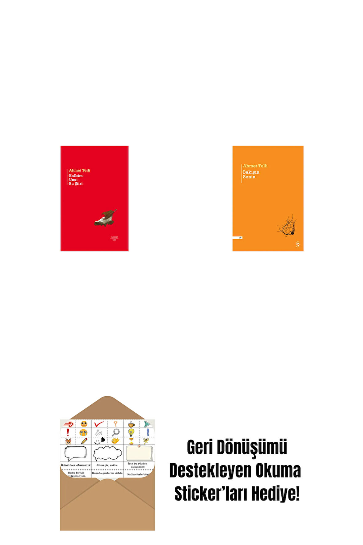 Kalbim Unut Bu Şiiri (Ciltli) + Bakışın Senin + Okuma Sticker'ları