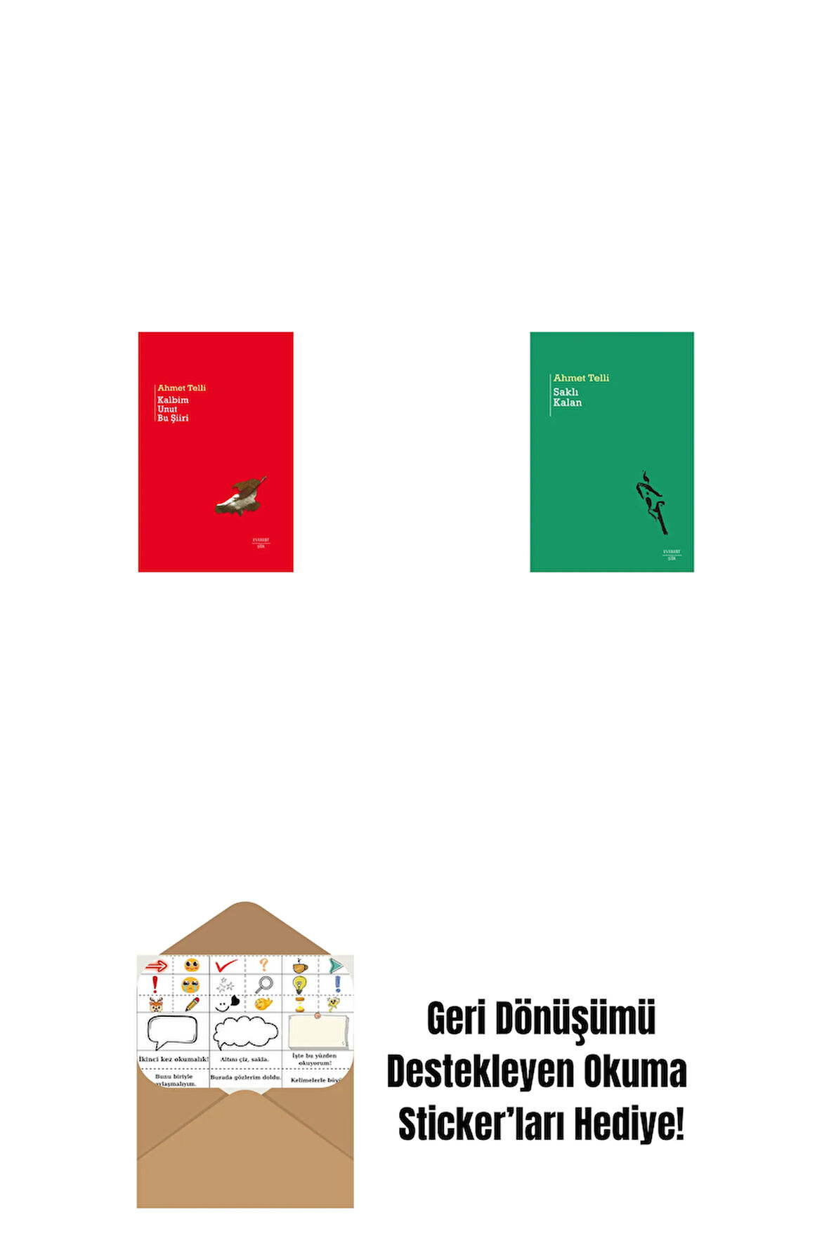 Kalbim Unut Bu Şiiri (Ciltli) + Saklı Kalan + Okuma Sticker'ları