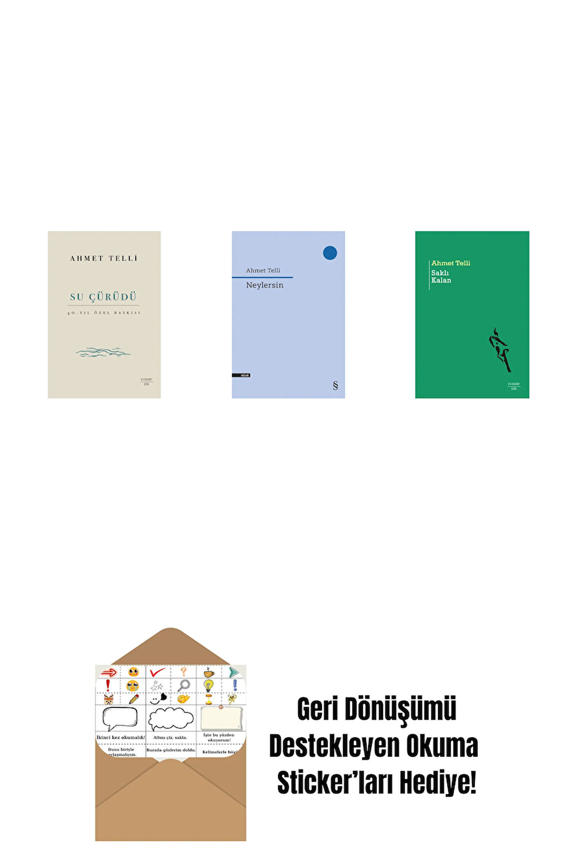 Su Çürüdü (Ciltli) + Neylersin + Saklı Kalan + Okuma Sticker'ları