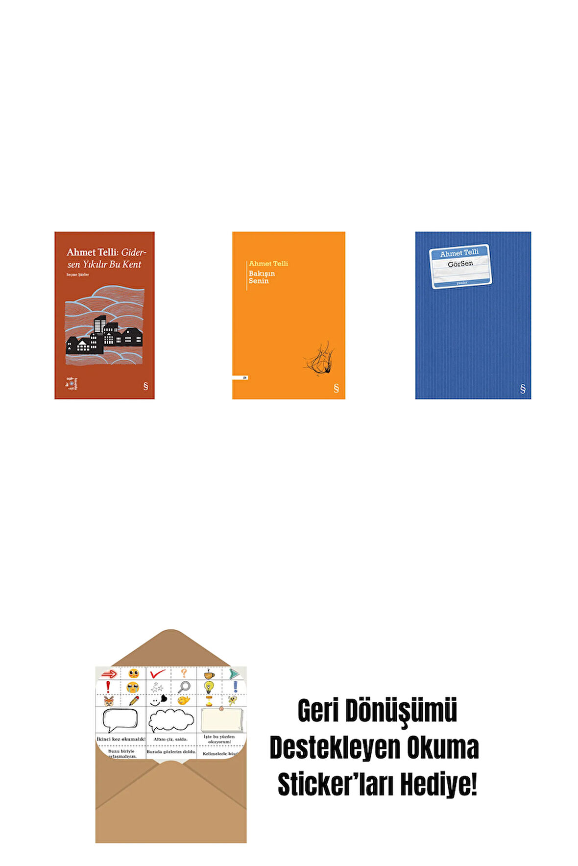 Everest Açıkhava 21 - Gidersen Yıkılır Bu Kent + Bakışın Senin + GörSen + Okuma Sticker'ları