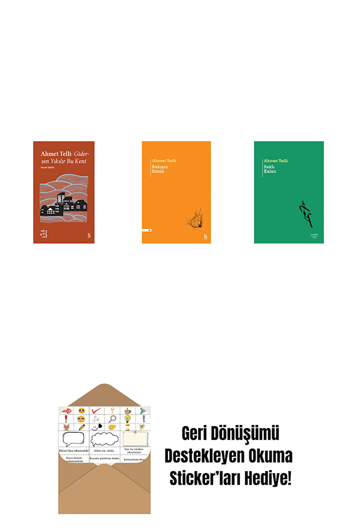 Everest Açıkhava 21 - Gidersen Yıkılır Bu Kent + Bakışın Senin + Saklı Kalan + Okuma Sticker'ları