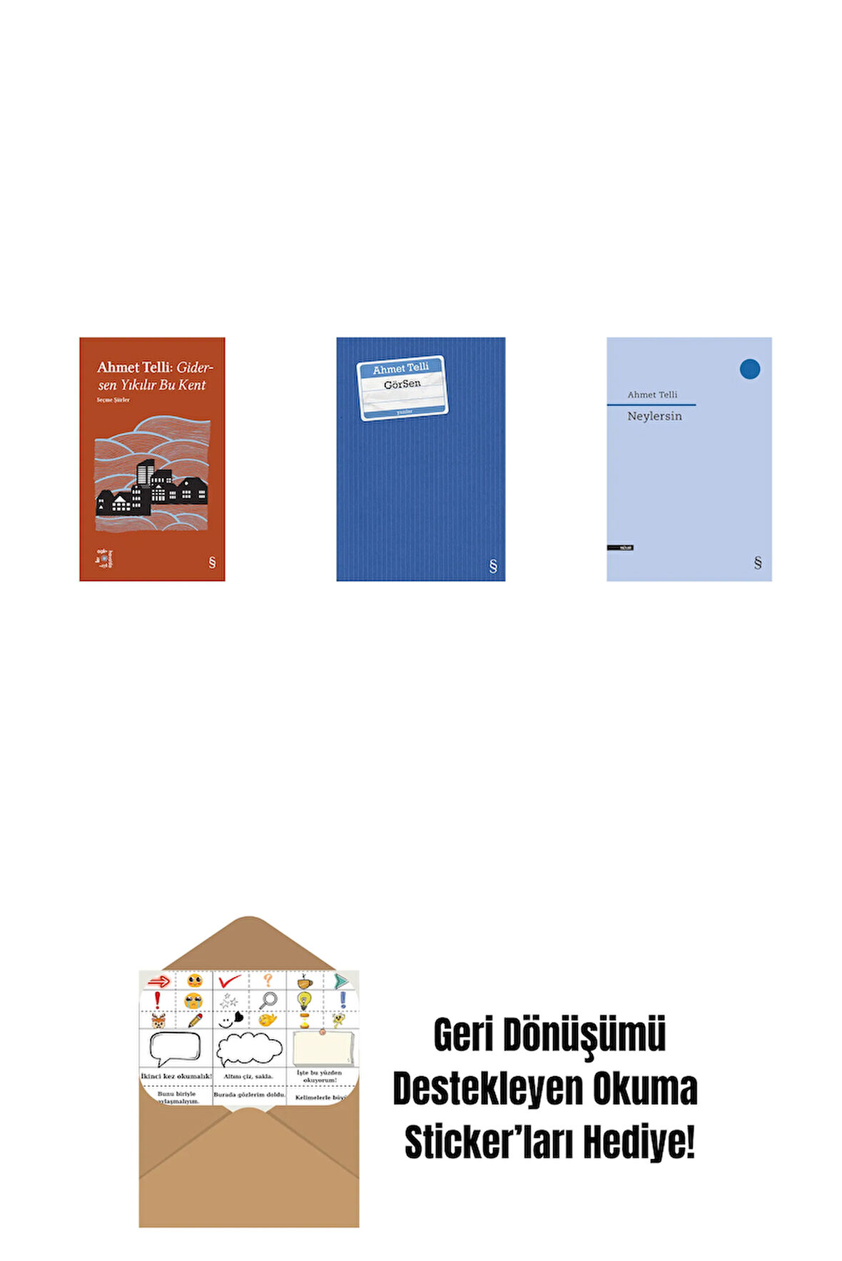 Everest Açıkhava 21 - Gidersen Yıkılır Bu Kent + GörSen + Neylersin + Okuma Sticker'ları