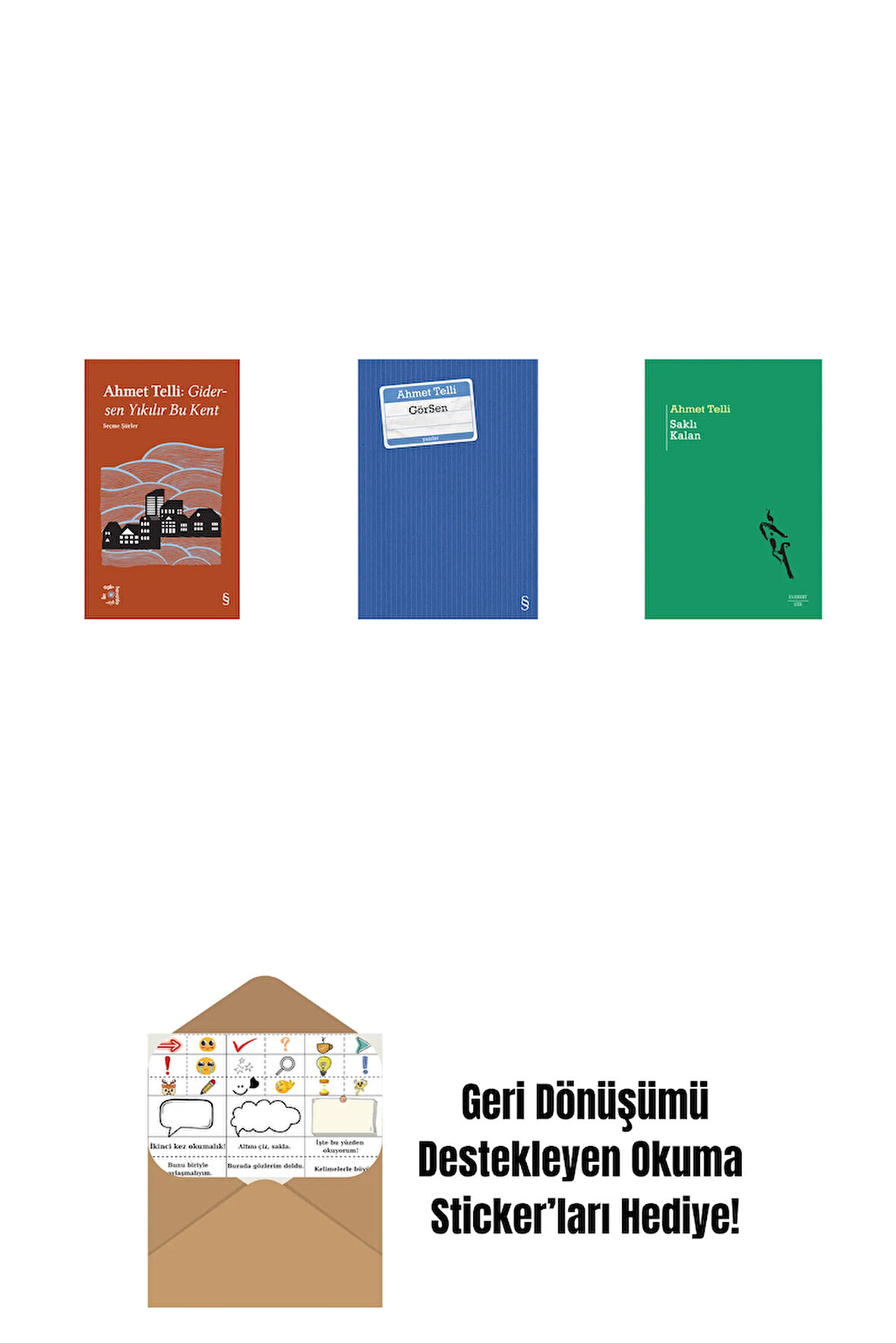 Everest Açıkhava 21 - Gidersen Yıkılır Bu Kent + GörSen + Saklı Kalan + Okuma Sticker'ları