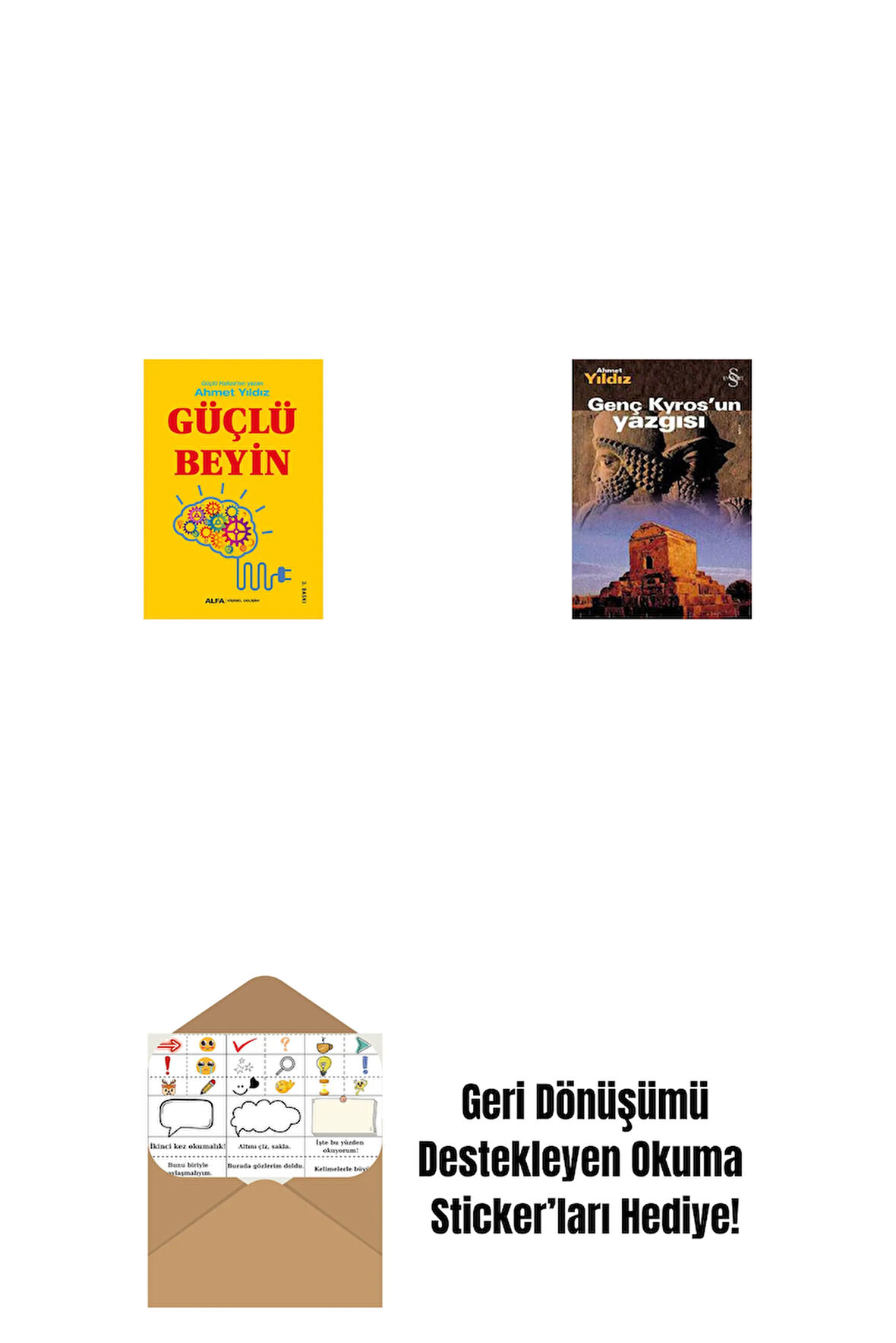 Güçlü Beyin + Genç Kyros'un Yazgısı + Okuma Sticker'ları