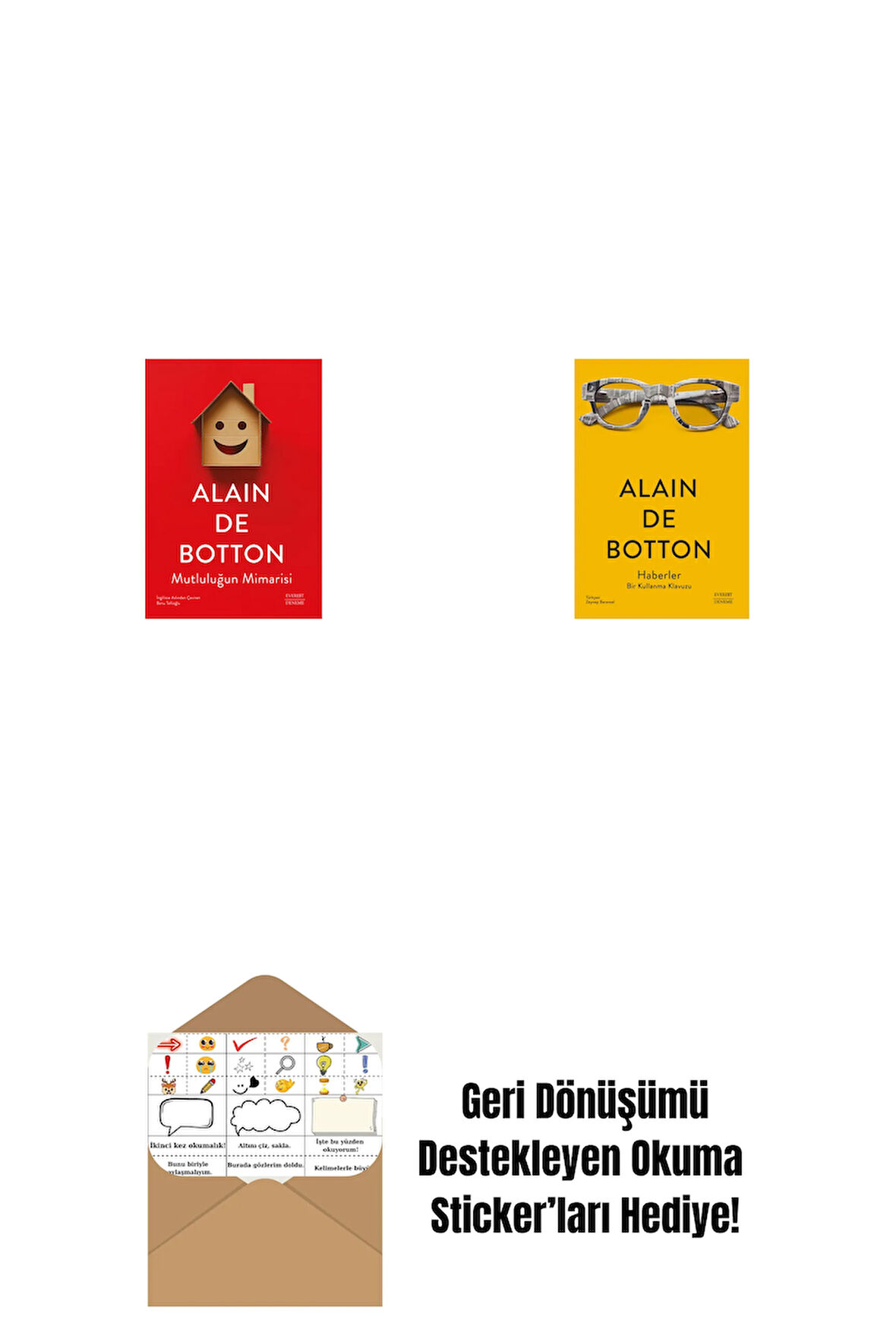 Mutluluğun Mimarisi + Haberler + Okuma Sticker'ları