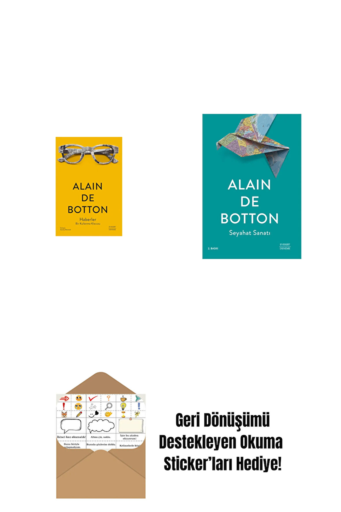 Haberler + Seyahat Sanatı + Okuma Sticker'ları