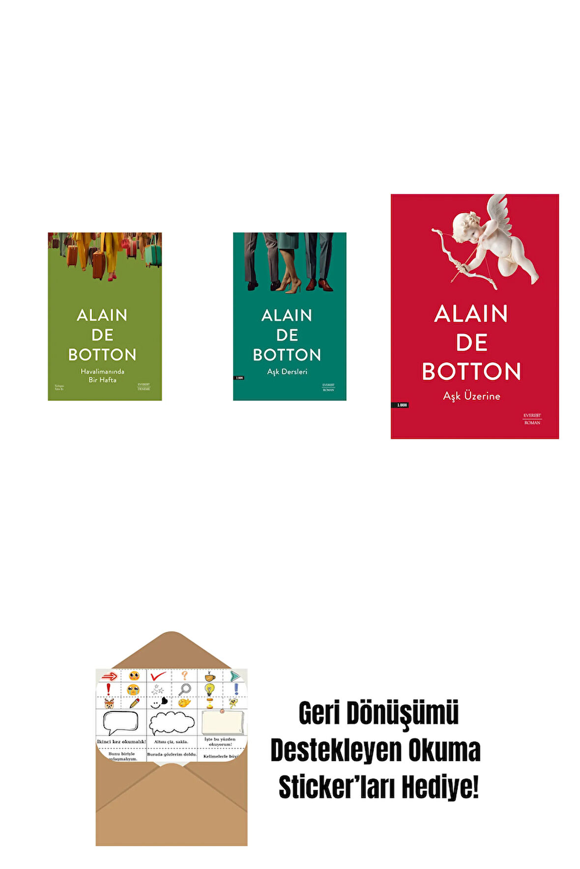 Havalimanında Bir Hafta + Aşk Dersleri + Aşk Üzerine + Okuma Sticker'ları