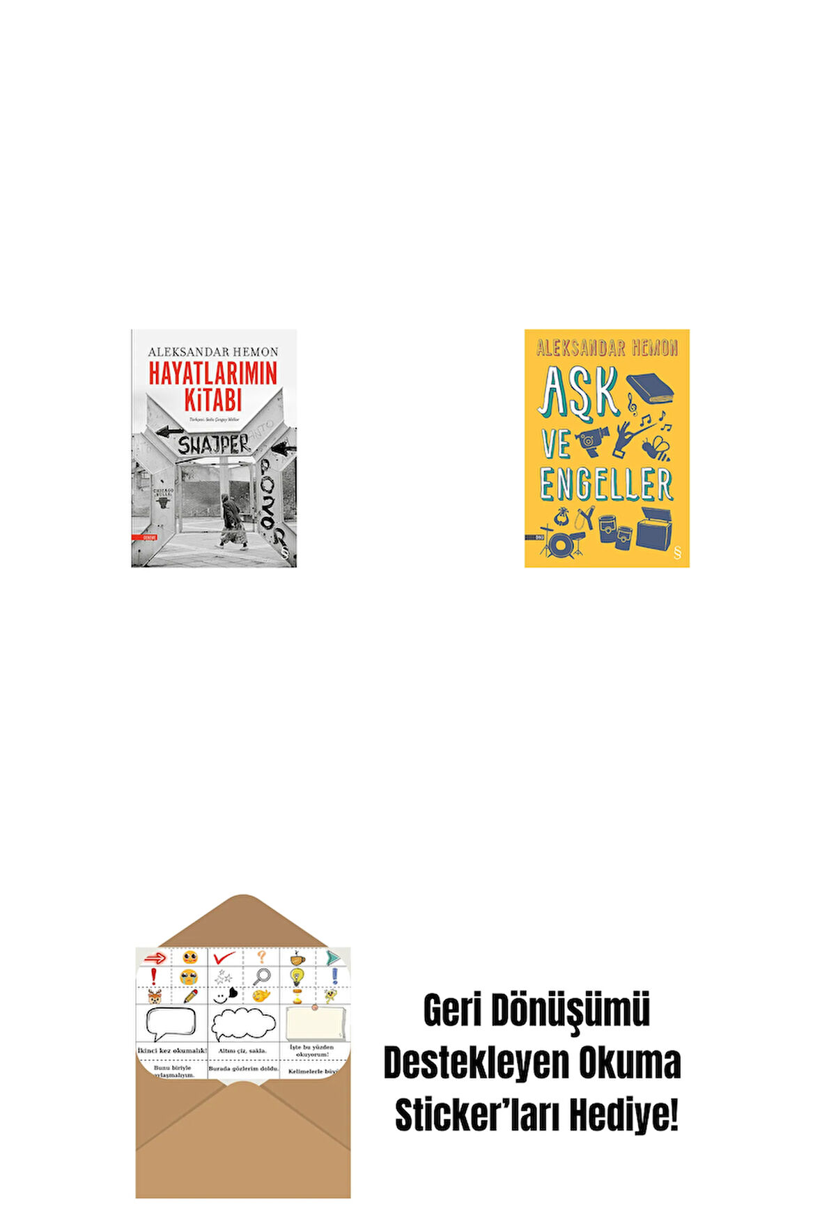 Hayatlarımın Kitabı + Aşk ve Engeller + Okuma Sticker'ları