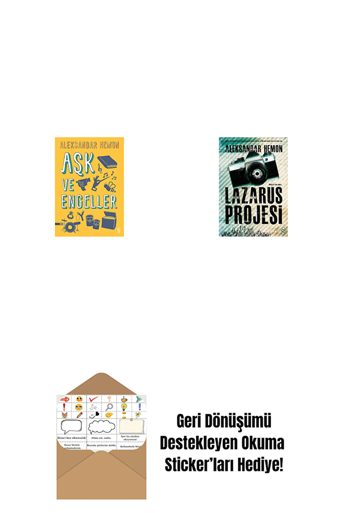 Aşk ve Engeller + Lazarus Projesi + Okuma Sticker'ları