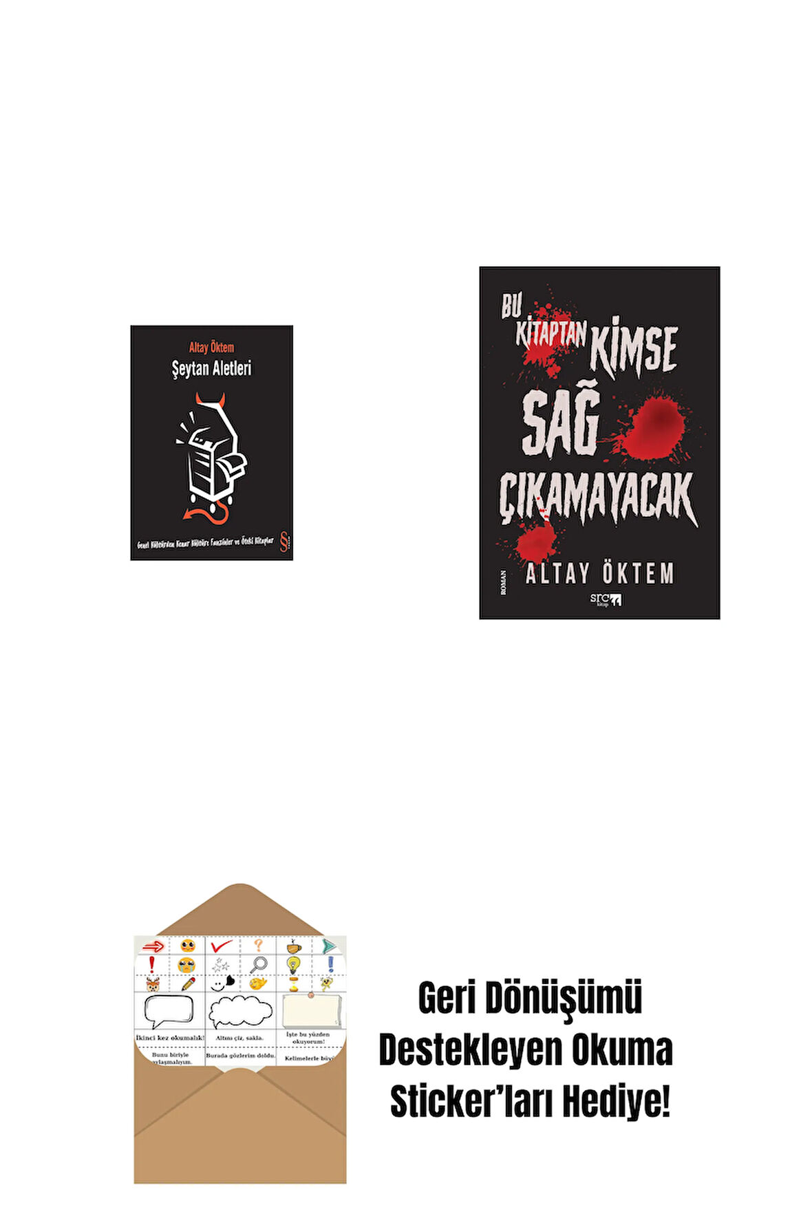 Şeytan Aletleri + Bu Kitaptan Kimse Sağ Çıkamayacak + Okuma Sticker'ları
