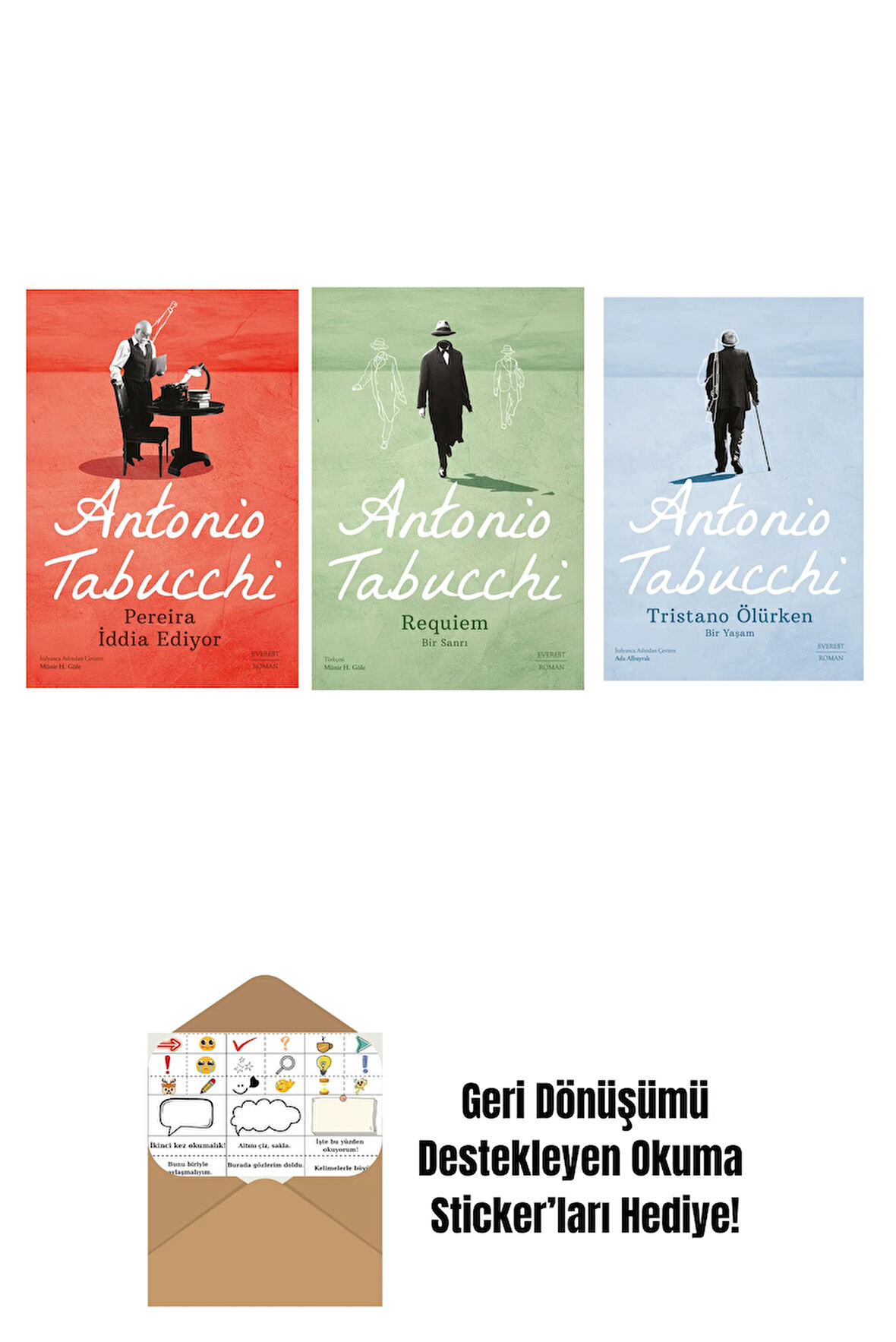 Pereira İddia Ediyor + Requiem + Tristano Ölürken + Okuma Sticker'ları