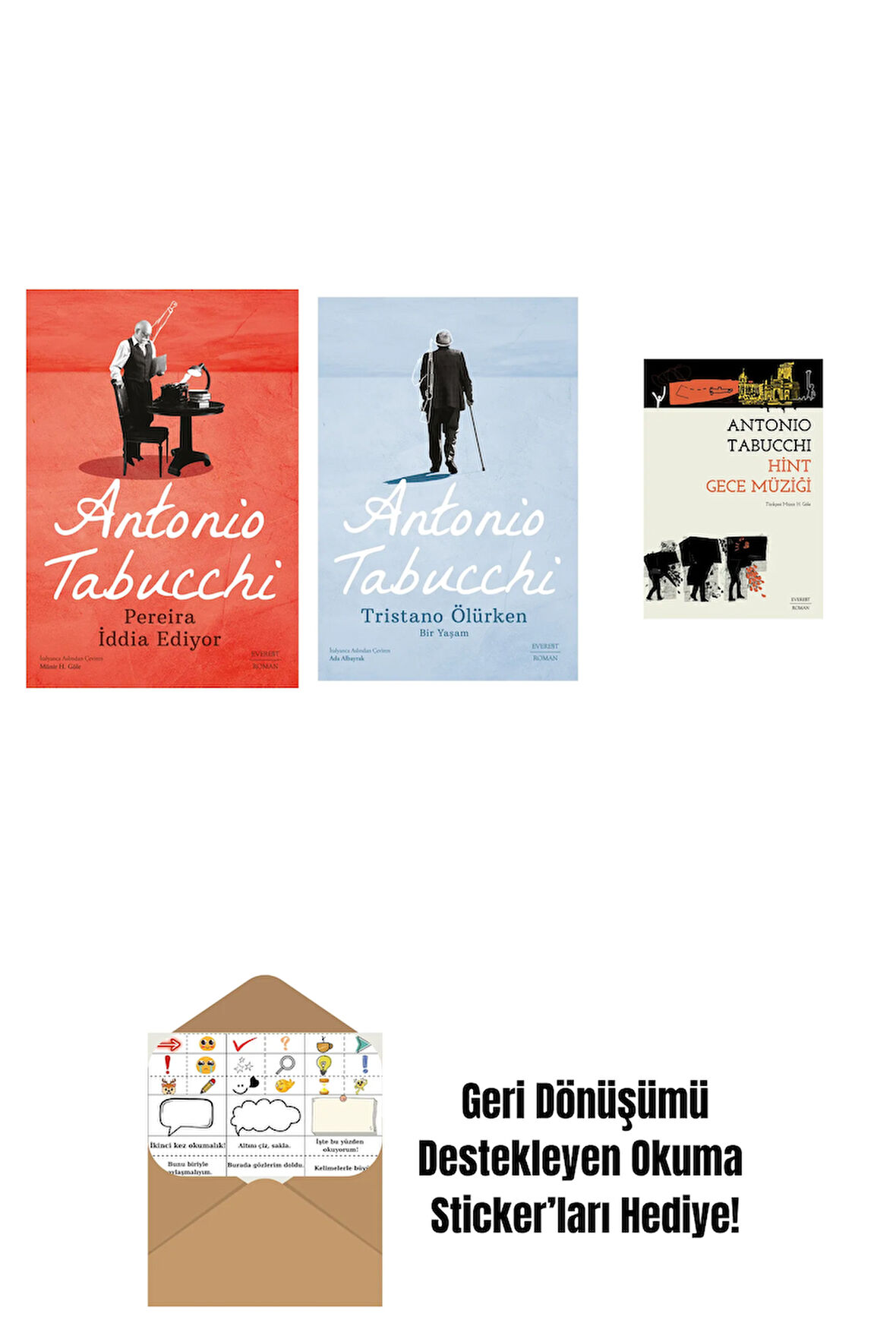 Pereira İddia Ediyor + Tristano Ölürken + Hint Gece Müziği + Okuma Sticker'ları