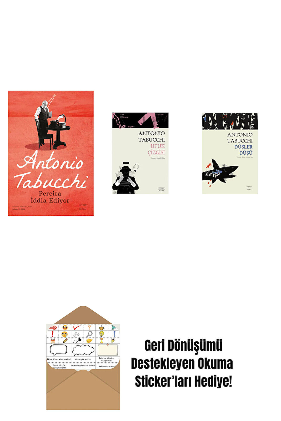 Pereira İddia Ediyor + Ufuk Çizgisi + Düşler Düşü + Okuma Sticker'ları