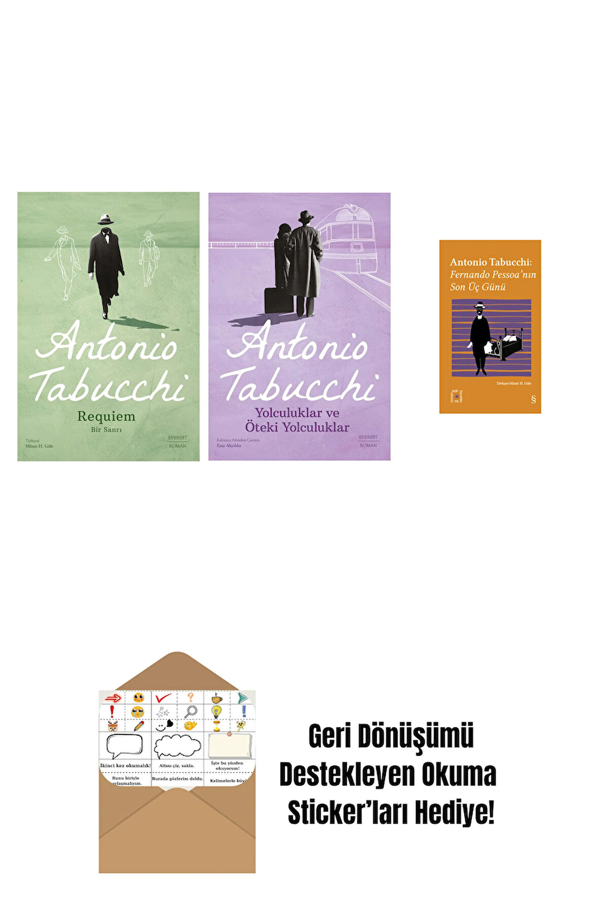 Requiem + Yolculuklar ve Öteki Yolculuklar + Everest Açıkhava 34 - Fernando Pessoa’nın Son Üç Günü + Okuma Sticker'ları