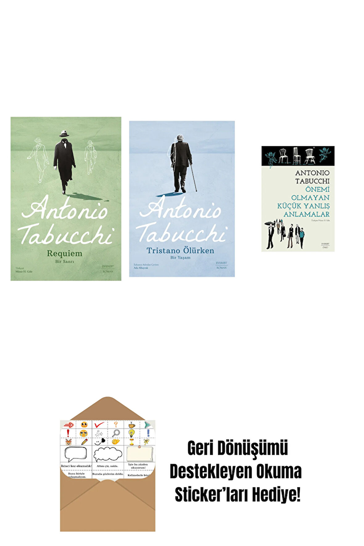 Requiem + Tristano Ölürken + Önemi Olmayan Küçük Yanlış Anlamalar + Okuma Sticker'ları