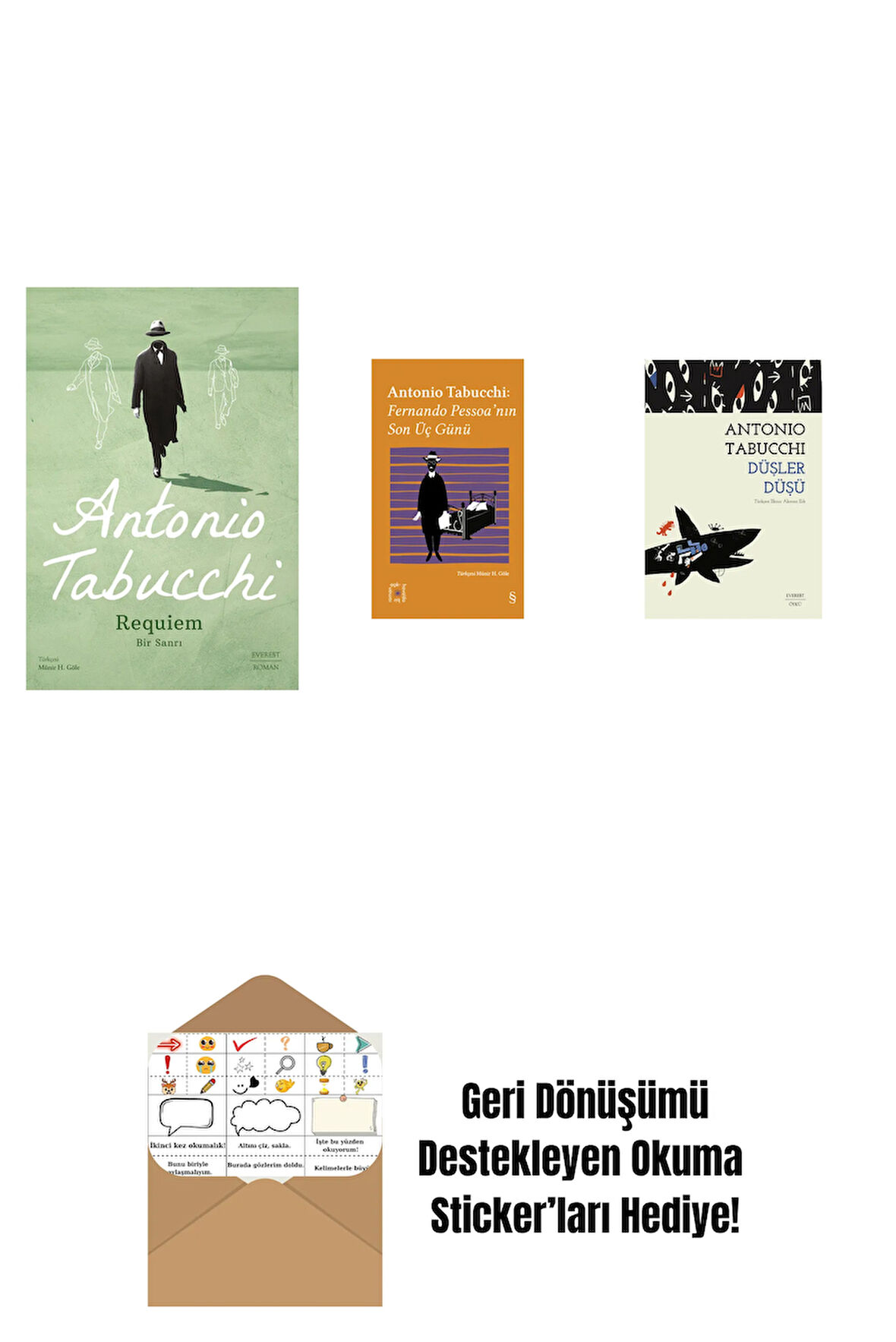 Requiem + Everest Açıkhava 34 - Fernando Pessoa’nın Son Üç Günü + Düşler Düşü + Okuma Sticker'ları