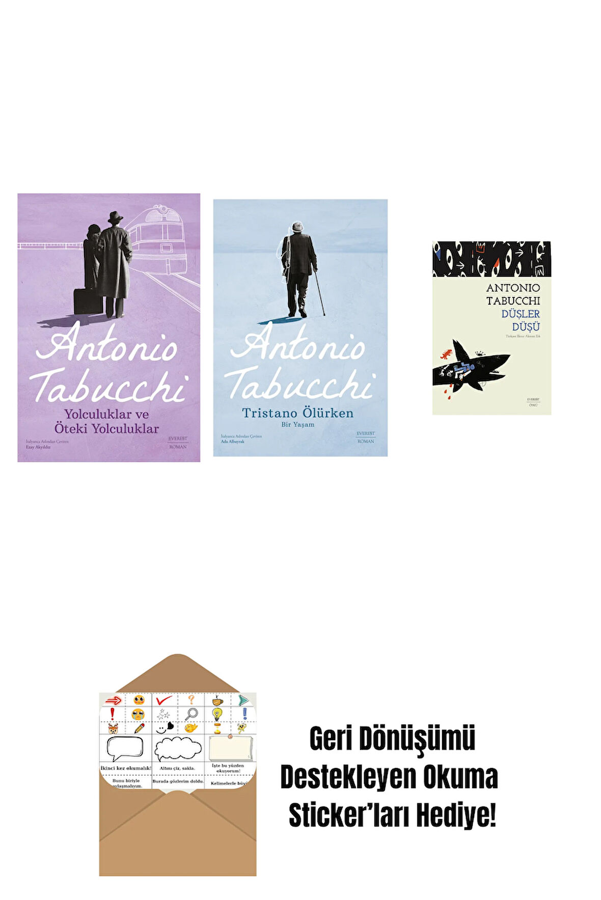 Yolculuklar ve Öteki Yolculuklar + Tristano Ölürken + Düşler Düşü + Okuma Sticker'ları