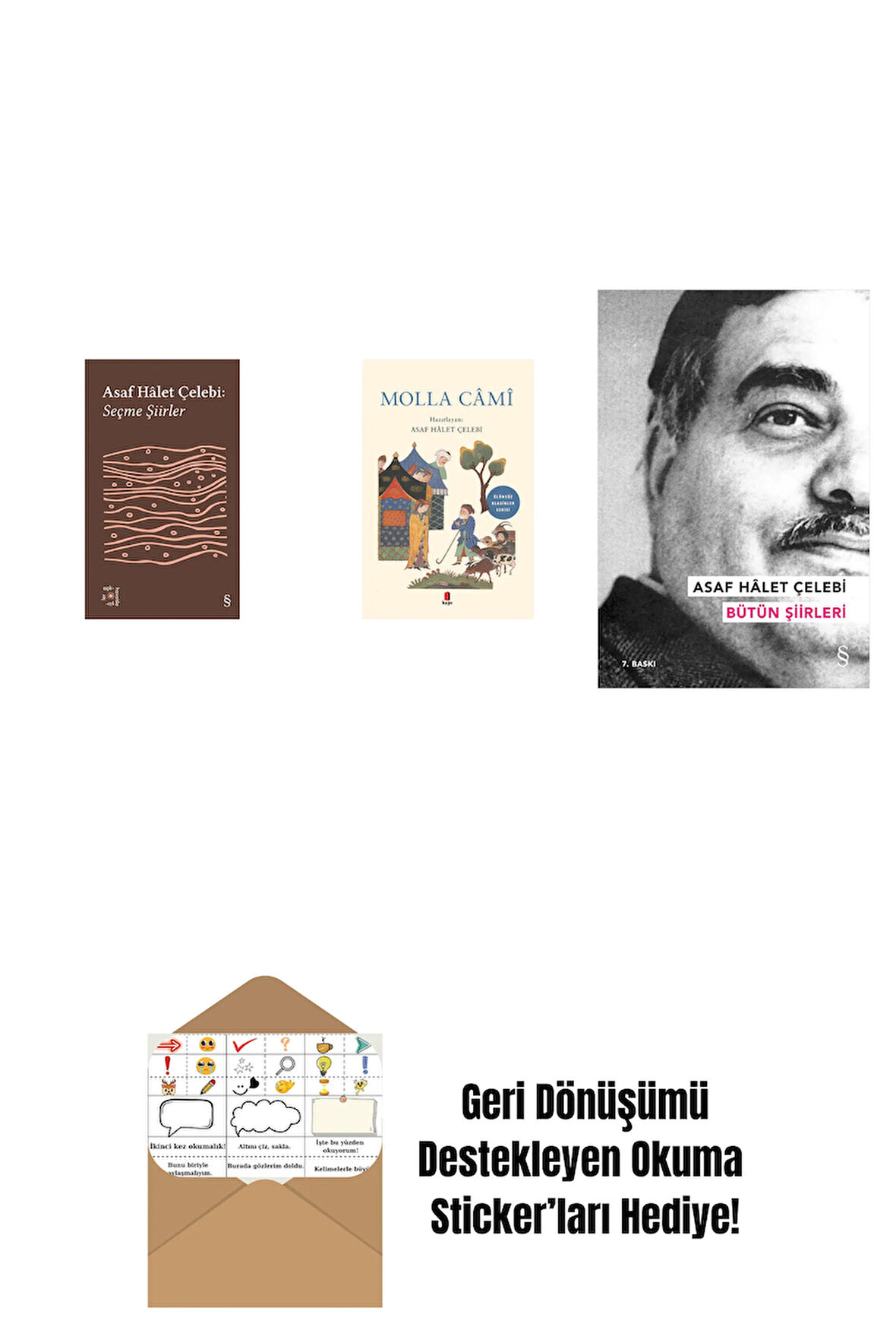 Everest Açıkhava 35 - Seçme Şiirler + Molla Câmî + Asaf Hâlet Çelebi - Bütün Şiirleri + Okuma Sticker'ları