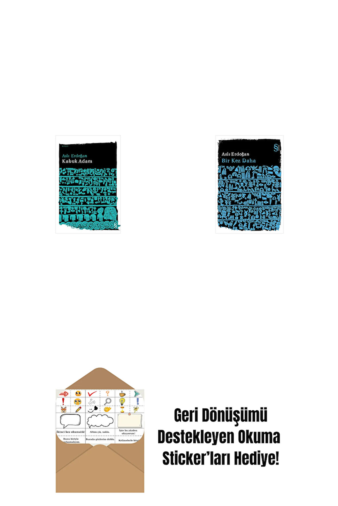 Kabuk Adam + Bir Kez Daha + Okuma Sticker'ları