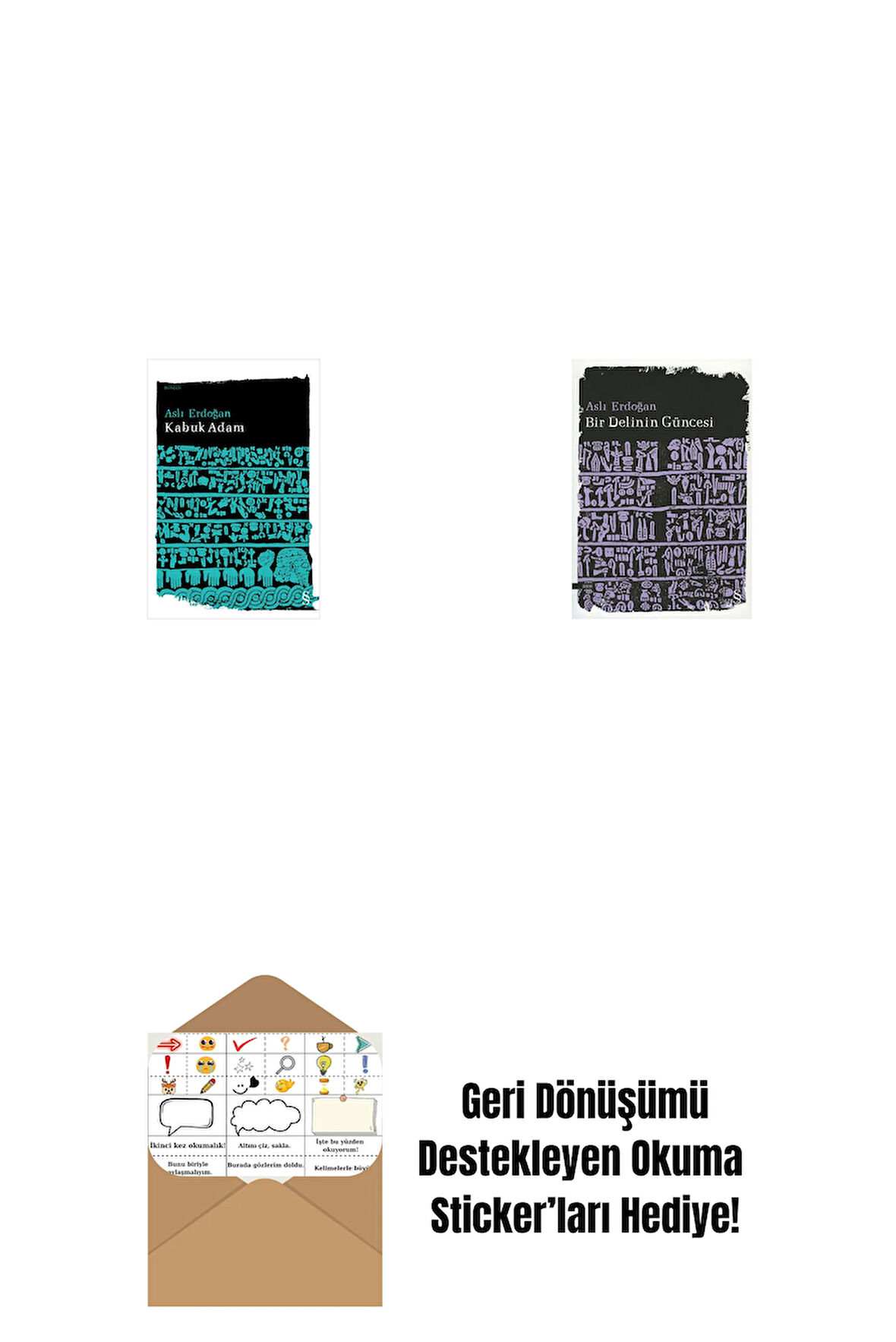 Kabuk Adam + Bir Delinin Güncesi + Okuma Sticker'ları