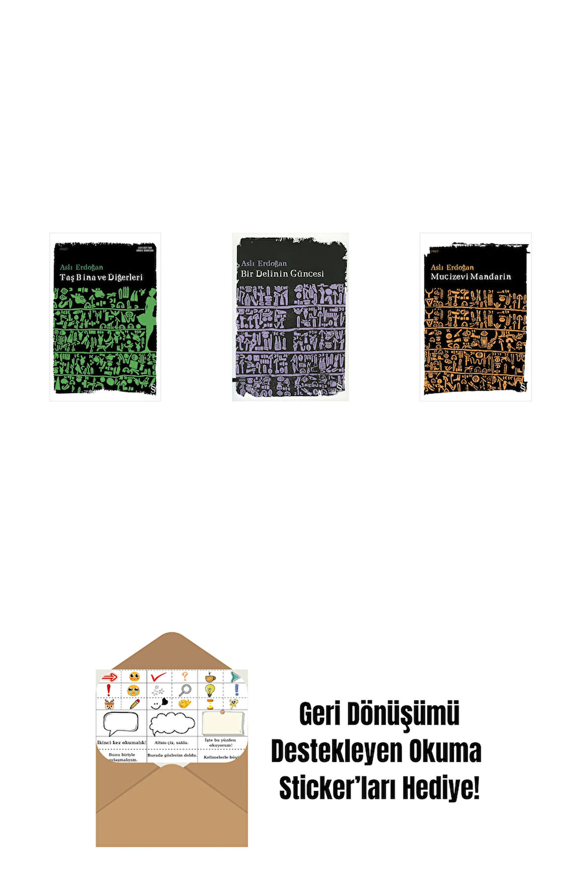 Taş Bina ve Diğerleri + Bir Delinin Güncesi + Mucizevi Mandarin + Okuma Sticker'ları