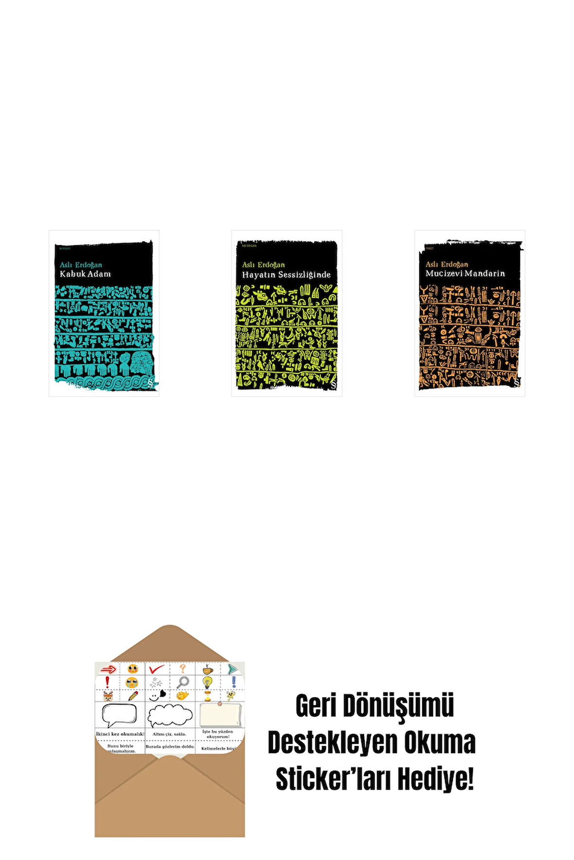 Kabuk Adam + Hayatın Sessizliğinde + Mucizevi Mandarin + Okuma Sticker'ları