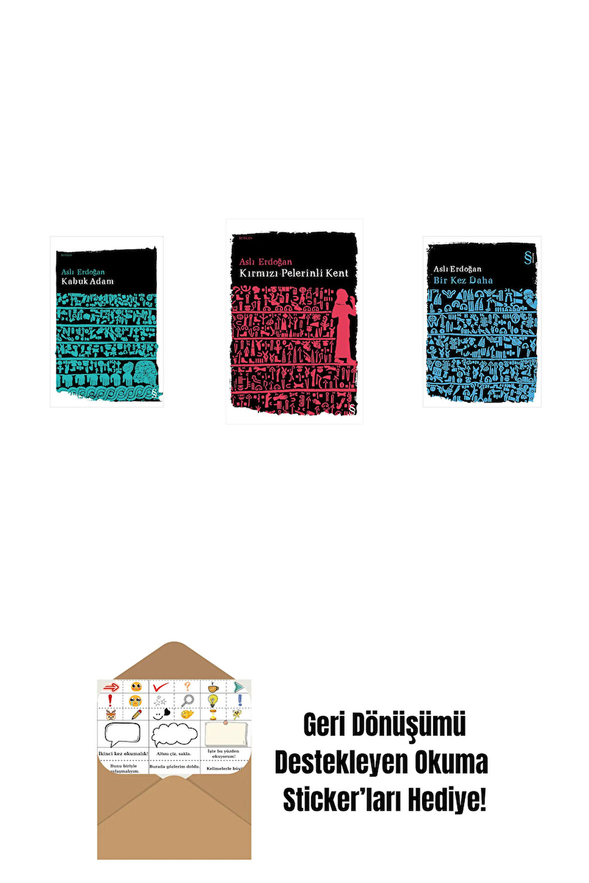 Kabuk Adam + Kırmızı Pelerinli Kent + Bir Kez Daha + Okuma Sticker'ları