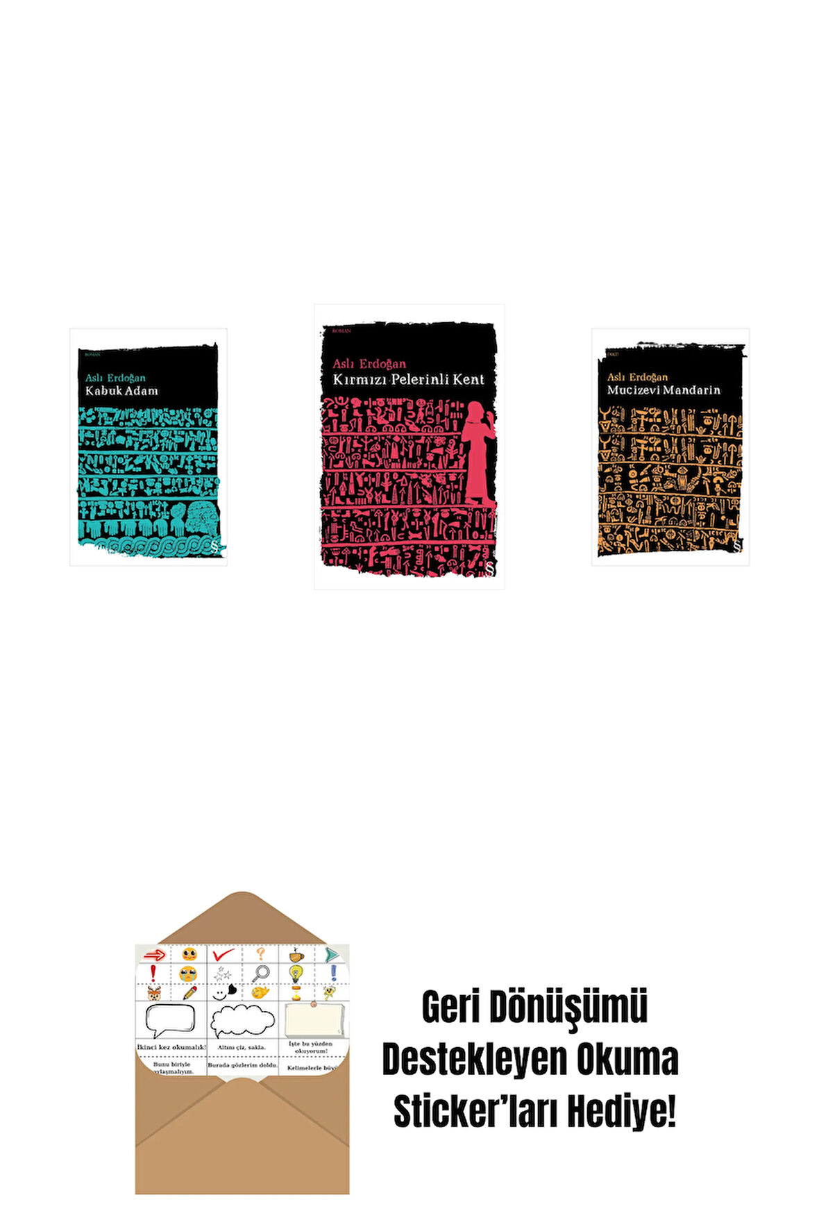 Kabuk Adam + Kırmızı Pelerinli Kent + Mucizevi Mandarin + Okuma Sticker'ları
