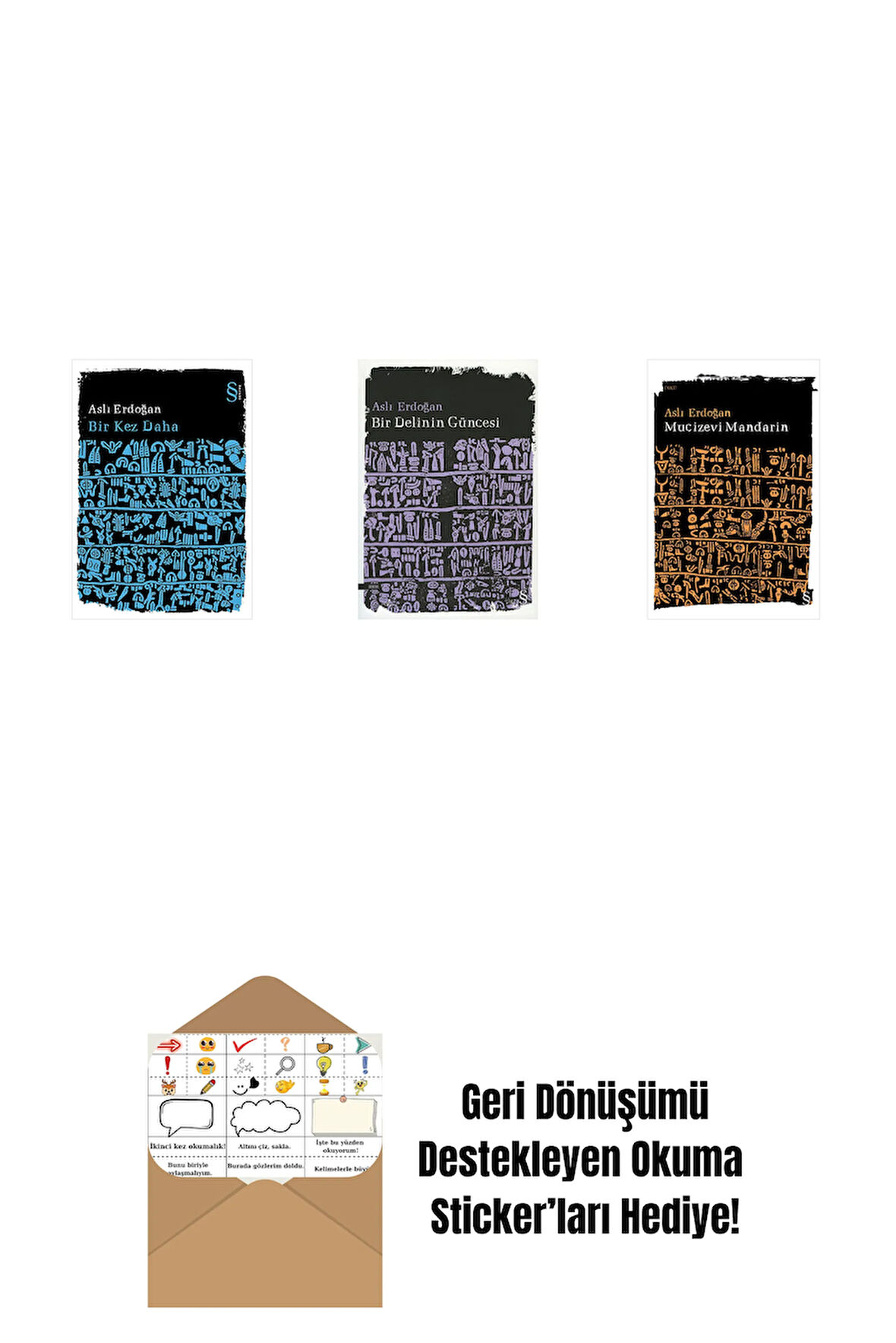 Bir Kez Daha + Bir Delinin Güncesi + Mucizevi Mandarin + Okuma Sticker'ları