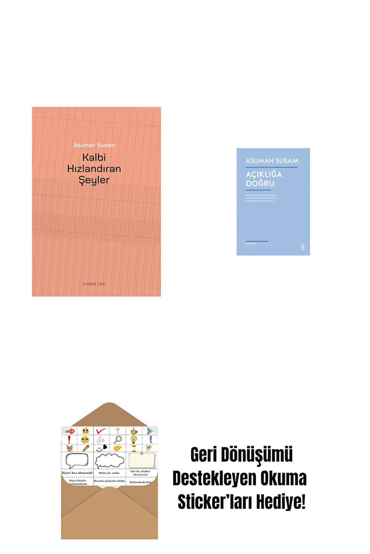 Kalbi Hızlandıran Şeyler + Açıklığa Doğru + Okuma Sticker'ları