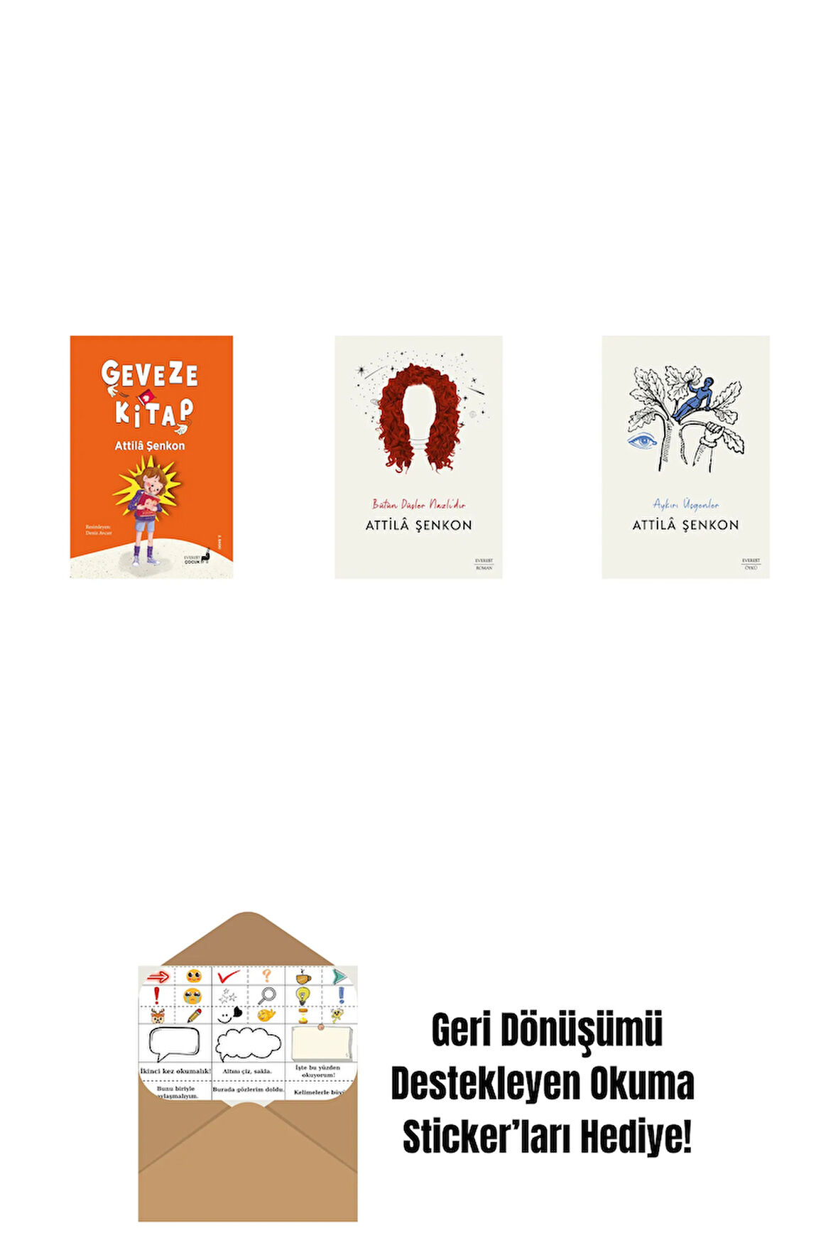 Geveze Kitap + Bütün Düşler Nazlı’dır + Aykırı Üçgenler + Okuma Sticker'ları
