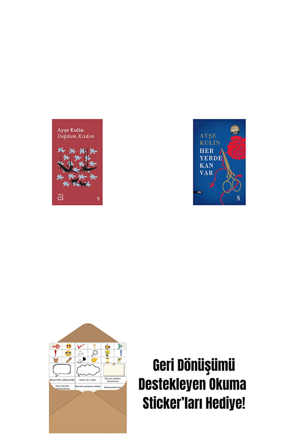 Everest Açıkhava 19 - Doğdum. Kızdım + Her Yerde Kan Var (Midi Boy) + Okuma Sticker'ları