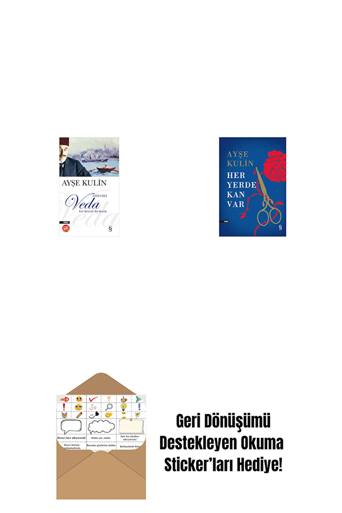 Veda (Midi Boy) + Her Yerde Kan Var (Ciltli) + Okuma Sticker'ları
